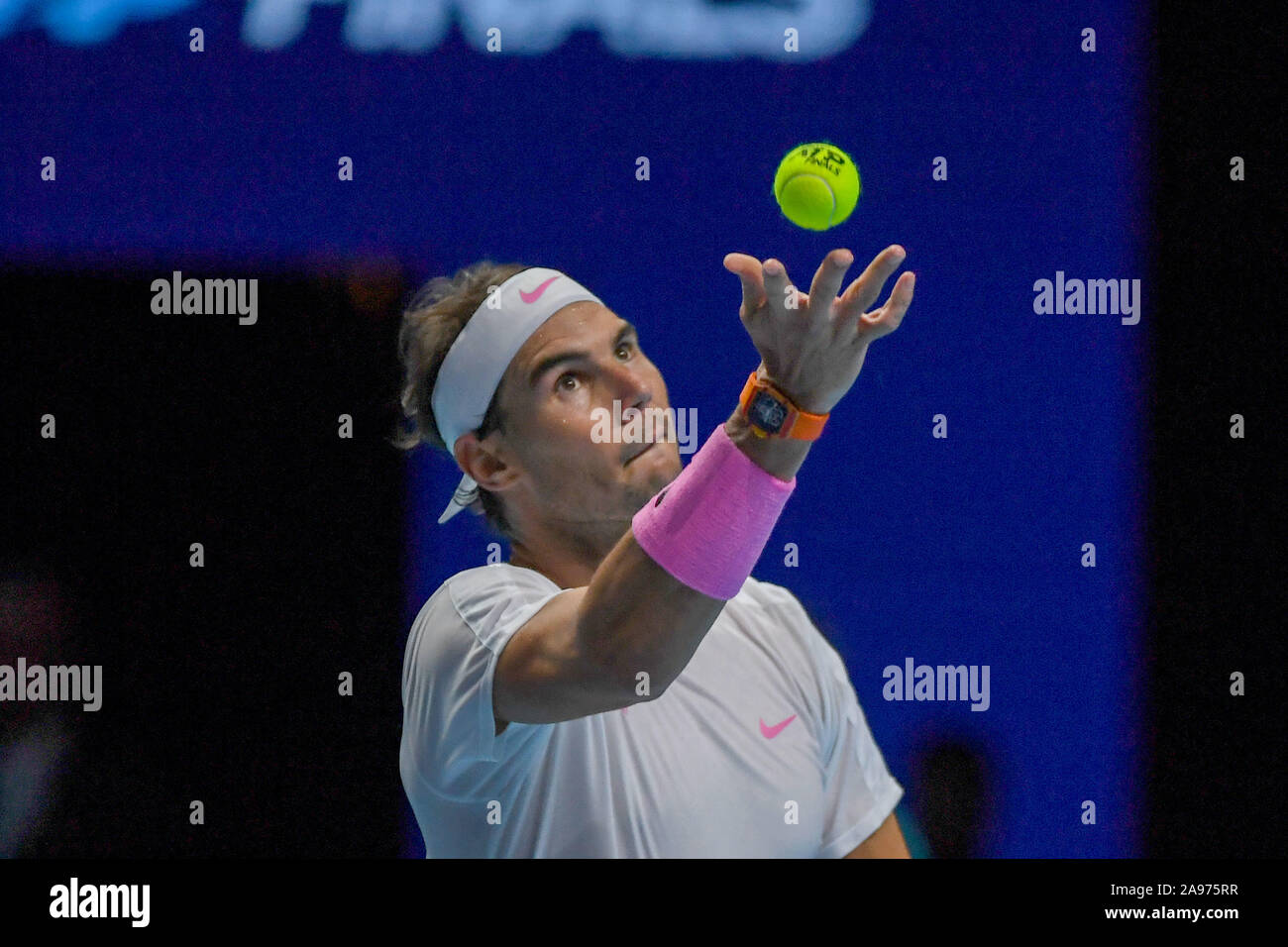 Roma, Italie, 13 Nov 2019, Rafael Nadal ,spa, au cours Nitto Final ATP Rafael Nadal Vs Daniil Medvedev - Internationaux de Tennis - Crédit : LPS/Roberto Zanettin/Alamy Live News Banque D'Images