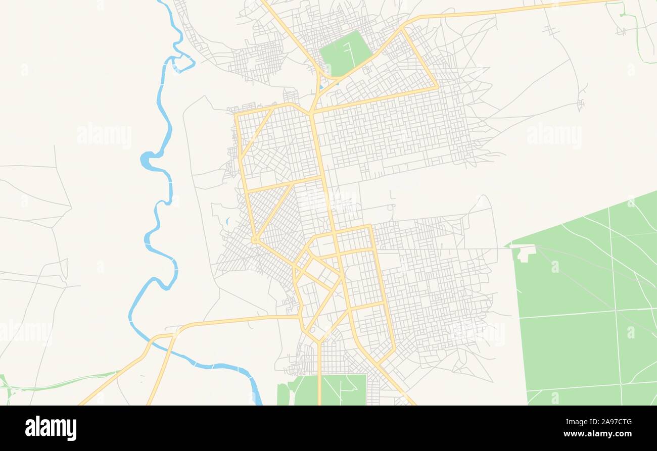 Version imprimable Plan de Maradi, Niger. Modèle de carte pour un usage en entreprise. Illustration de Vecteur