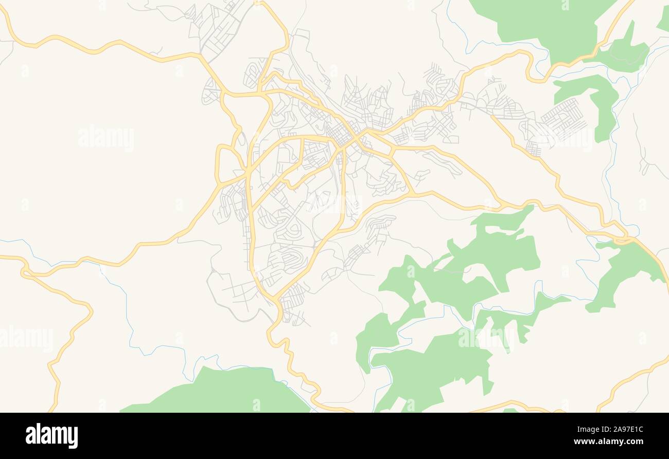 Version imprimable Plan de Souk Ahras, Algérie. Modèle de carte pour un usage en entreprise. Illustration de Vecteur