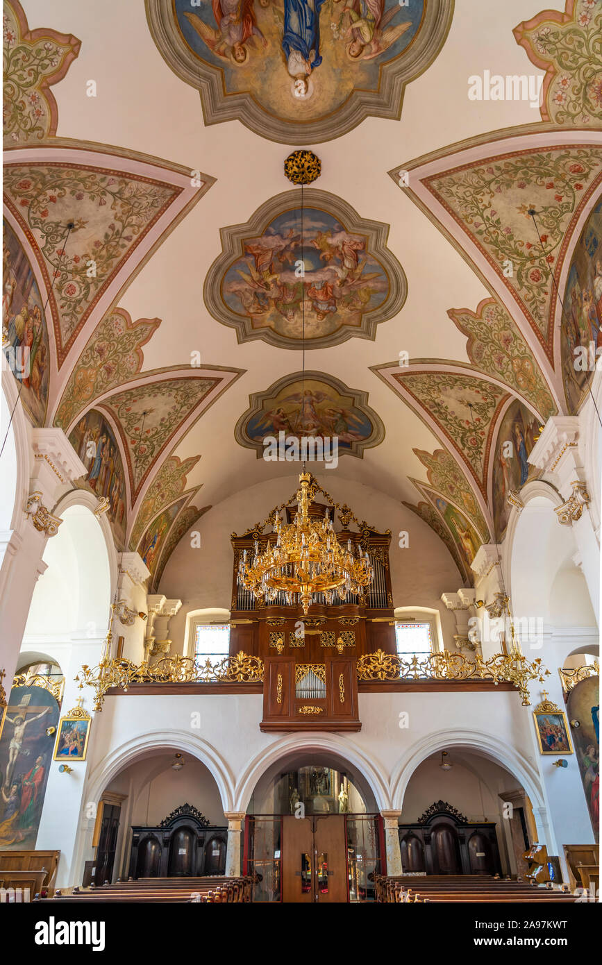 Intérieur de l'église de l'Immaculée Conception, Rue Sutna, Kamnik, la Slovénie, l'Europe. Banque D'Images