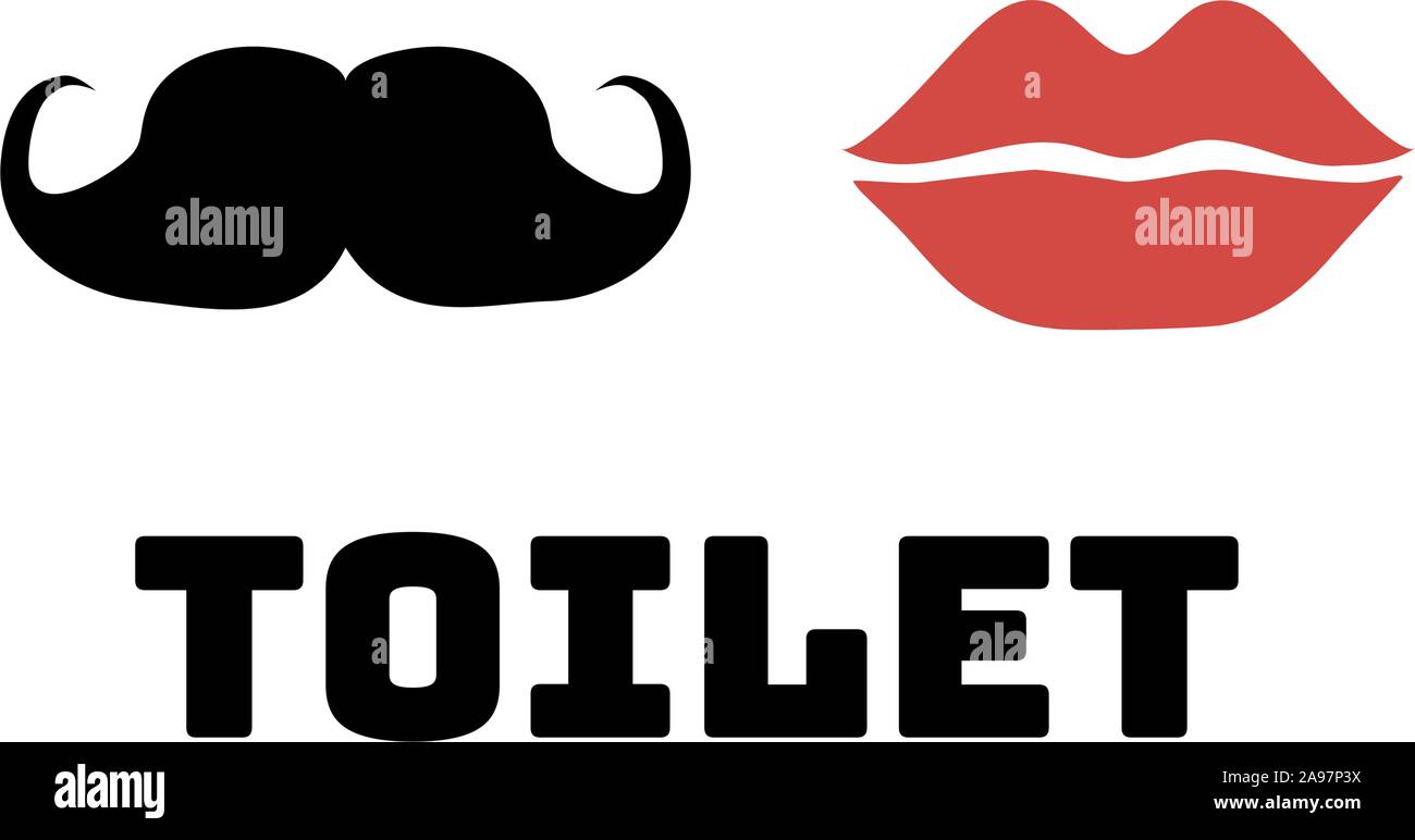 Toilettes signer vector illustration. Design plat, simplement pour logo, objets et icônes. De bain pour hommes, femmes, mesdames, messieurs. Illustration de Vecteur