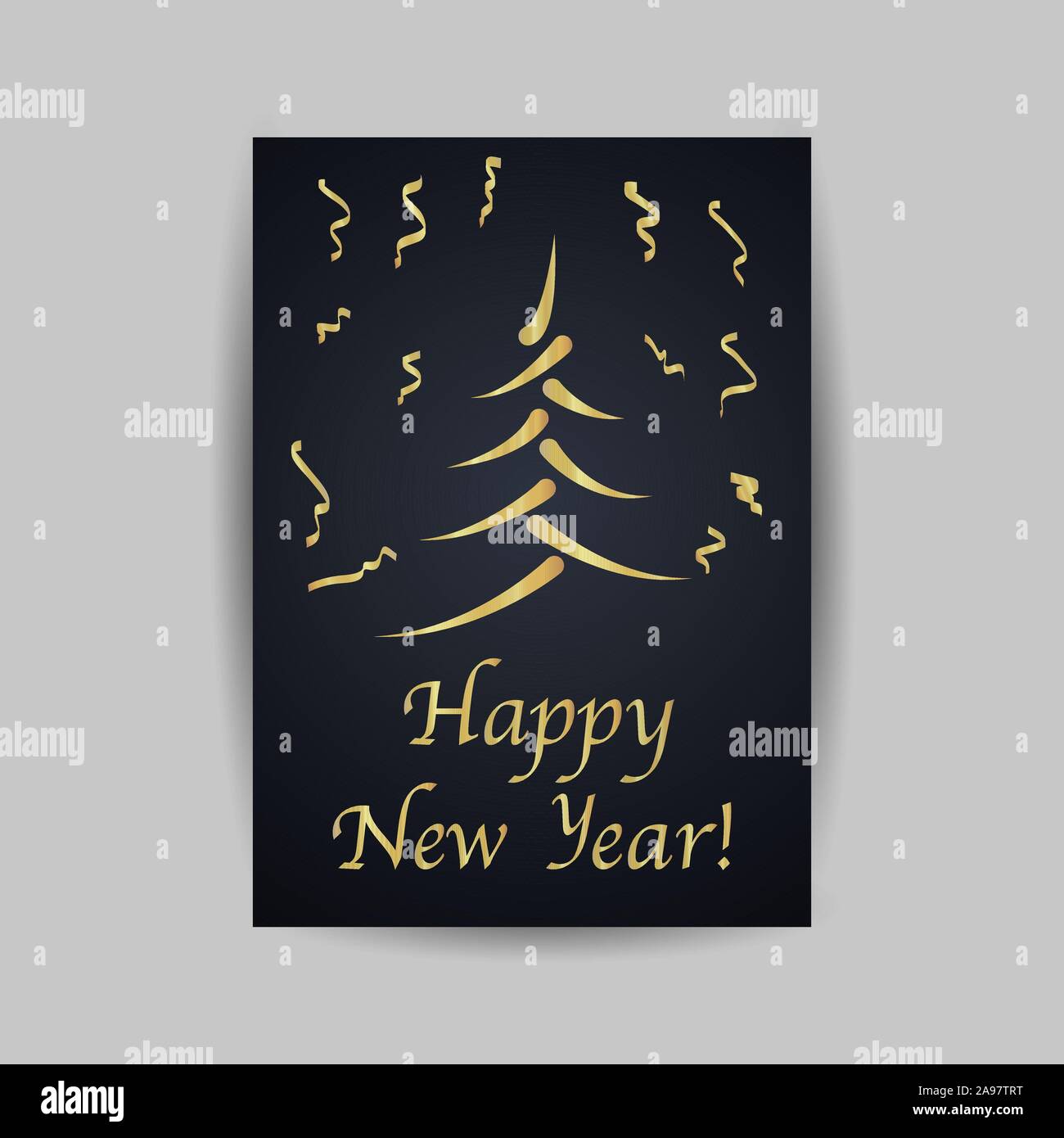Joyeux Noël et Bonne année 2020 cartes de voeux. Le minimalisme vector illustration creative design d'or. Pour célébrer, l'invitation, l'esprit parti Illustration de Vecteur