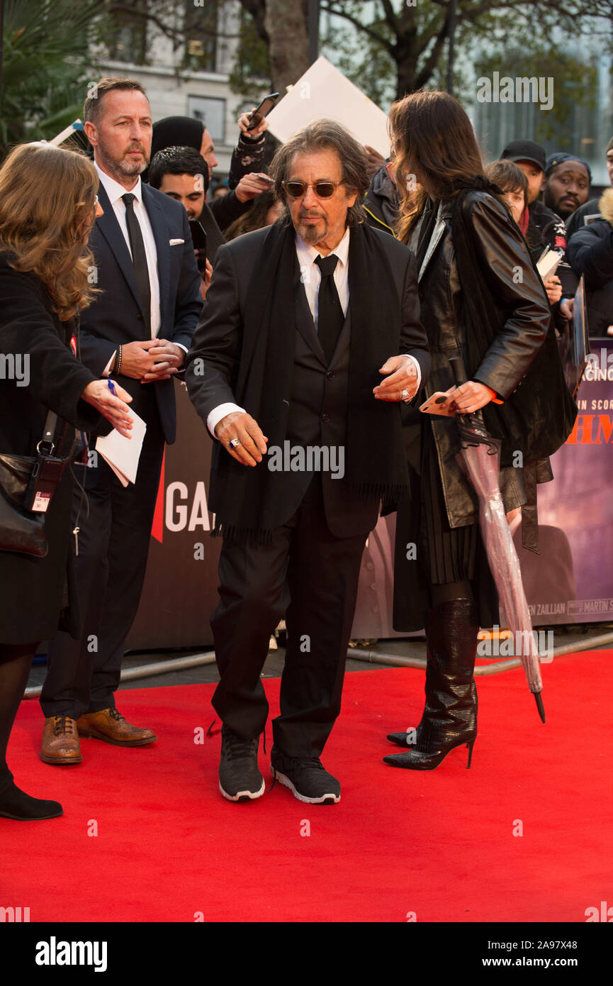 Vu arrivant pour l'Irlandais, présenté en première mondiale au Festival du Film de Londres gala soirée de clôture, Odeon Leicester Square, Londres. 13.10.19 Avec : Al Pacino. Où : London, Royaume-Uni Quand : 13 Oct 2019 Source : WENN.com Banque D'Images