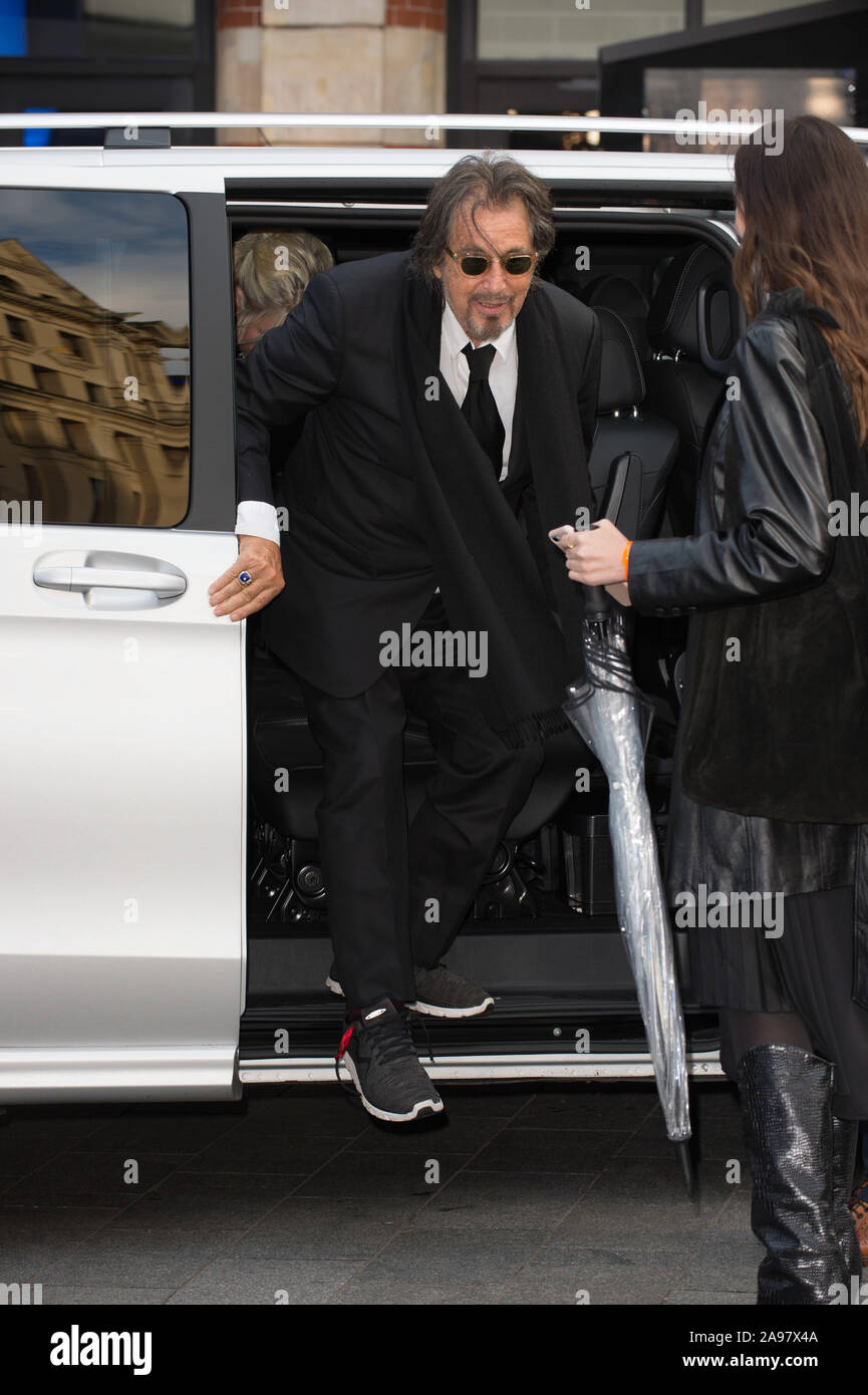 Vu arrivant pour l'Irlandais, présenté en première mondiale au Festival du Film de Londres gala soirée de clôture, Odeon Leicester Square, Londres. 13.10.19 Avec : Al Pacino. Où : London, Royaume-Uni Quand : 13 Oct 2019 Source : WENN.com Banque D'Images