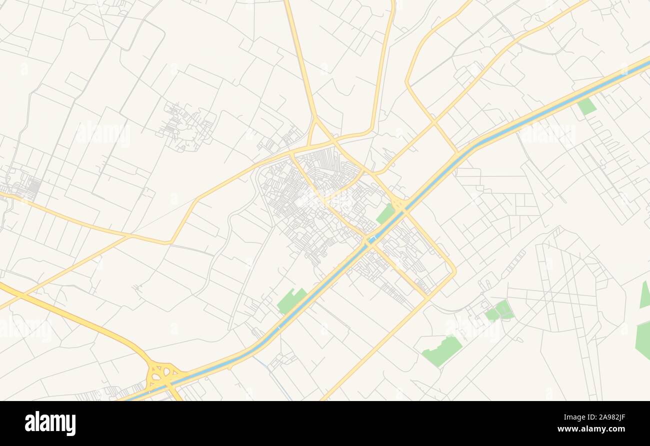 Version imprimable Plan de Bilbays, Égypte. Modèle de carte pour un usage en entreprise. Illustration de Vecteur