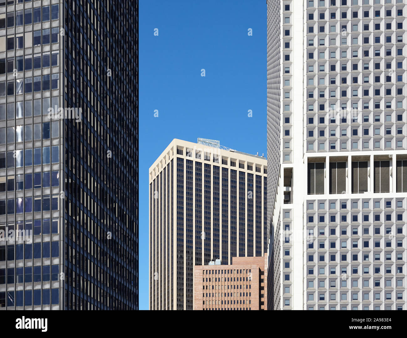 Photo des gratte-ciel de New York, fond architectural. Banque D'Images