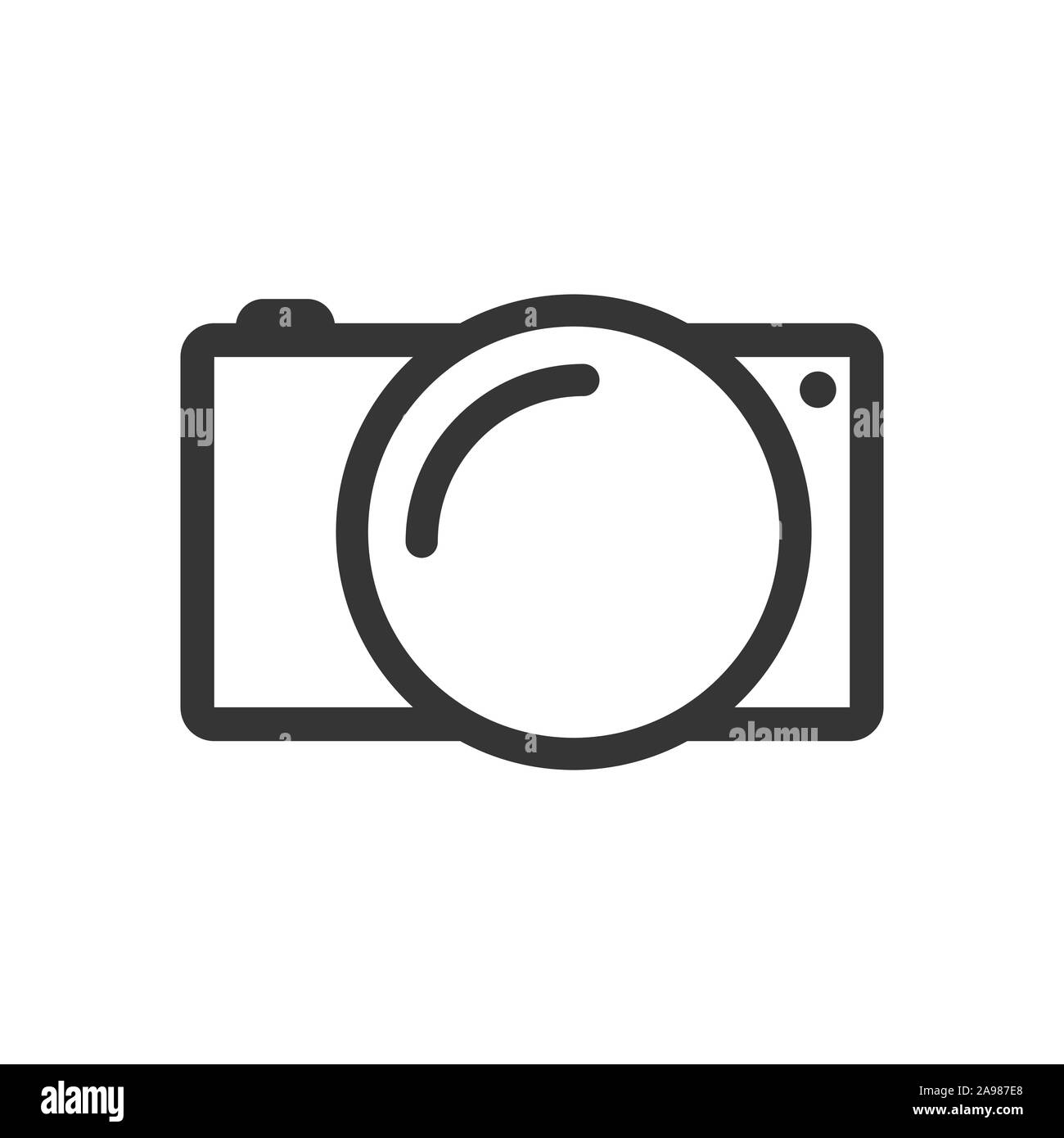 L'icône Appareil photo - vecteur. Icône d'appareil photo noir. Icône de l'appareil photo dans Photo modèle plat, isolé. Illustration de Vecteur