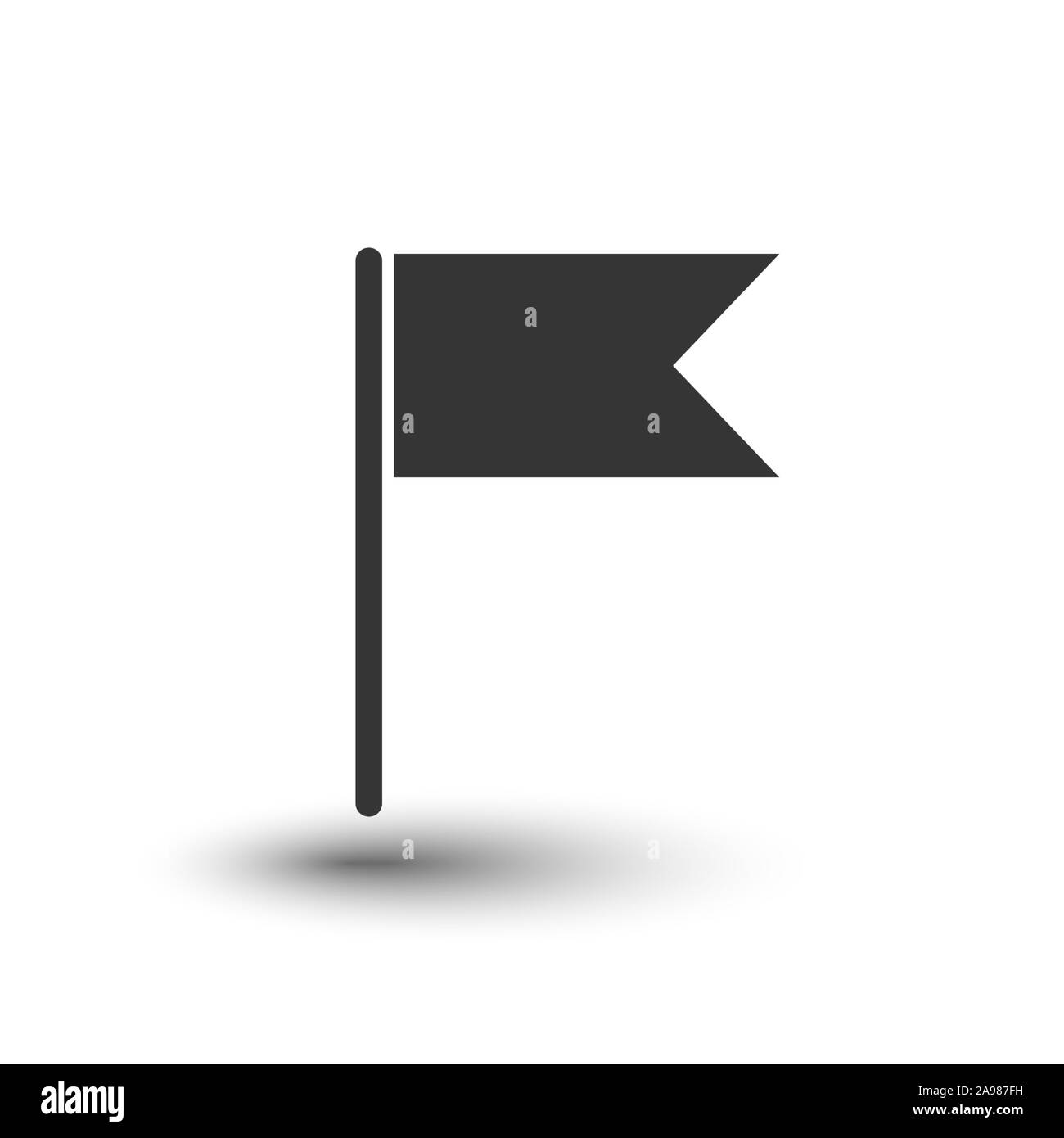 L'icône du drapeau - vecteur. L'icône du drapeau noir. Conception de logo drapeau, l'élément isolé. Illustration de Vecteur