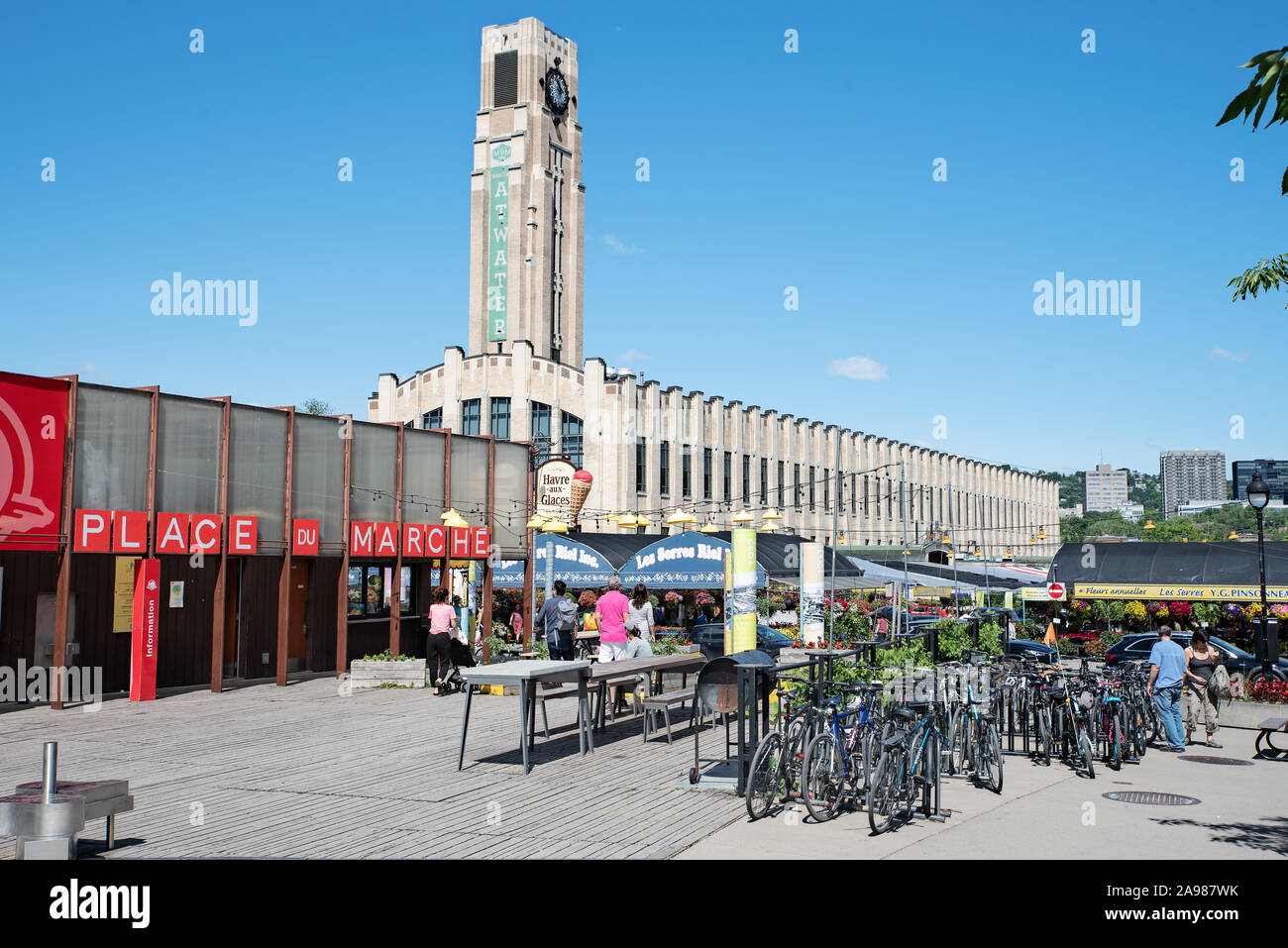 Près du Marché Atwater, Canal Lachine, Montréal, Québec, Canada Banque D'Images