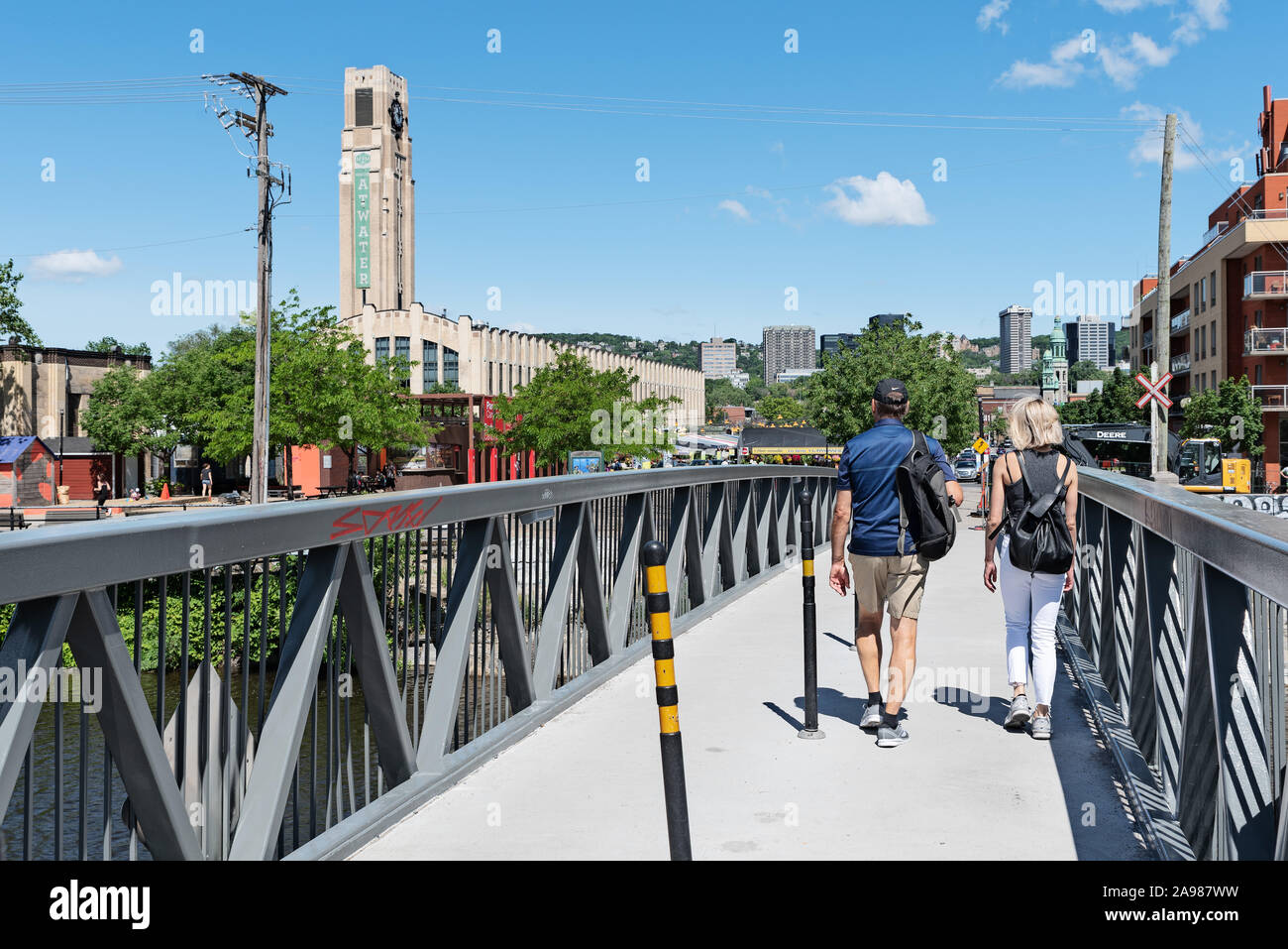 Près du Marché Atwater, Canal Lachine, Montréal, Québec, Canada Banque D'Images