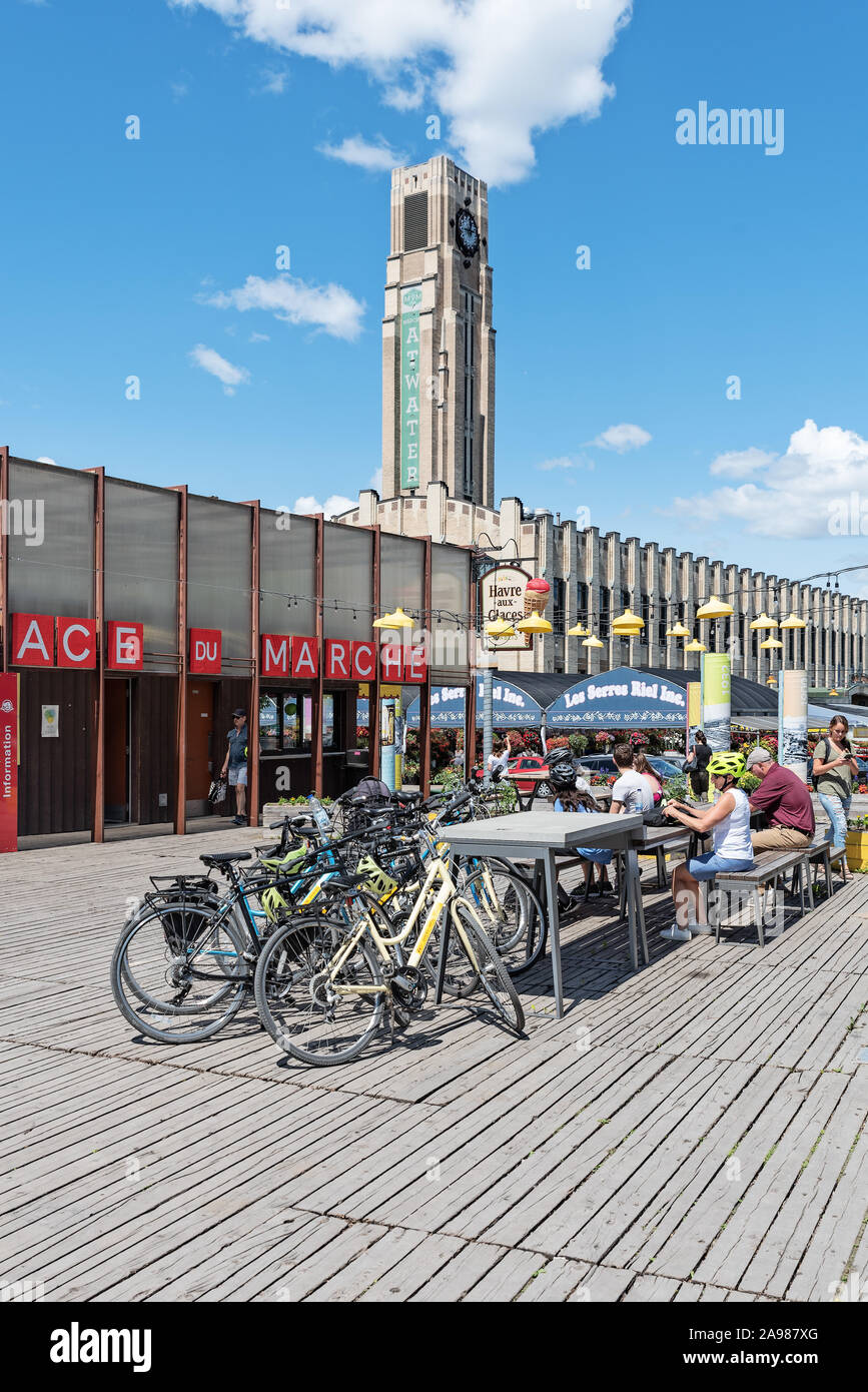 Près du Marché Atwater, Canal Lachine, Montréal, Québec, Canada Banque D'Images
