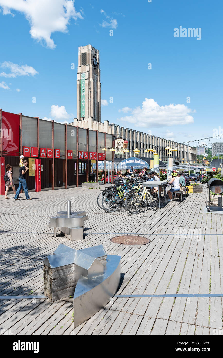 Près du Marché Atwater, Canal Lachine, Montréal, Québec, Canada Banque D'Images