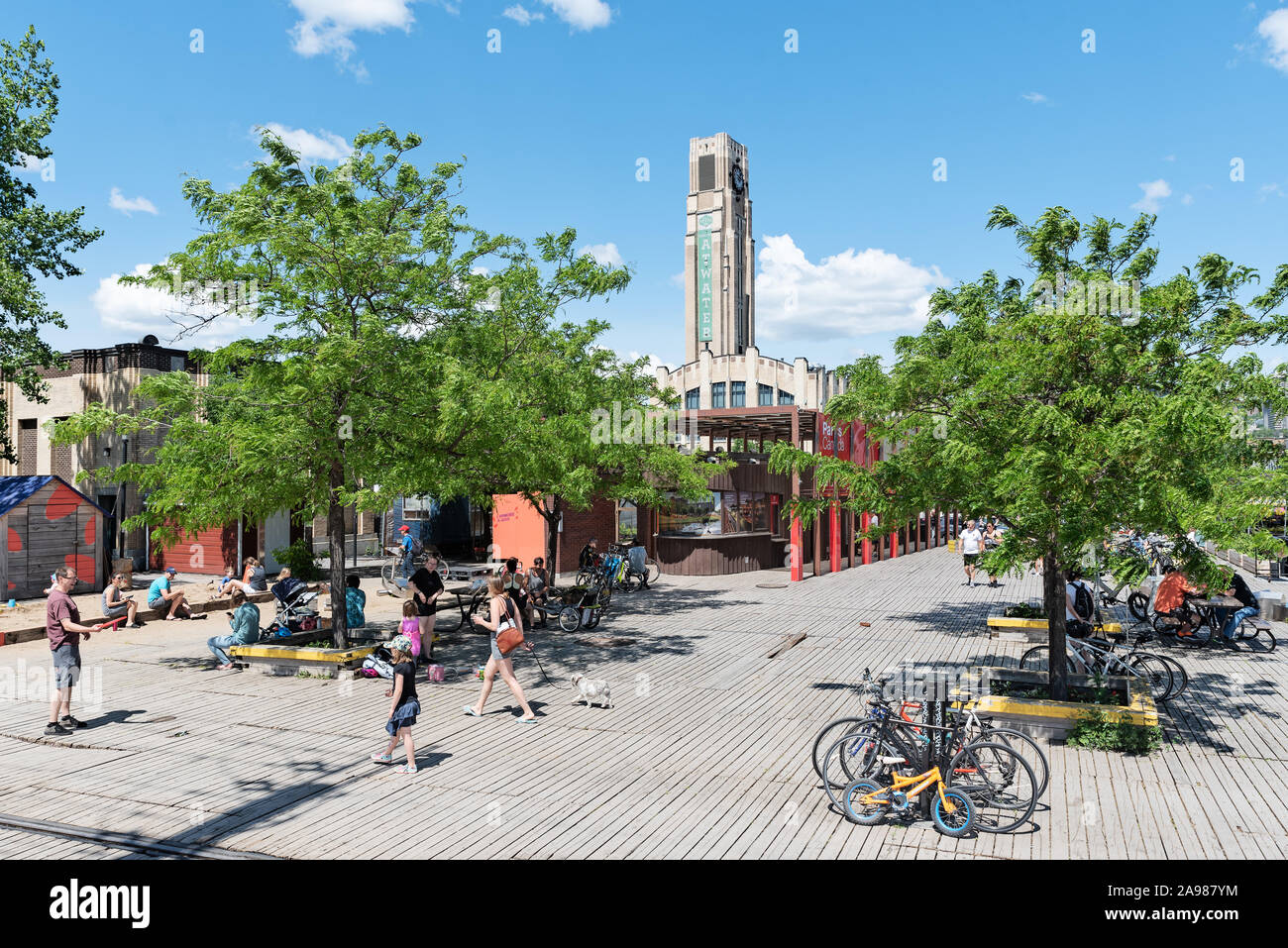Près du Marché Atwater, Canal Lachine, Montréal, Québec, Canada Banque D'Images