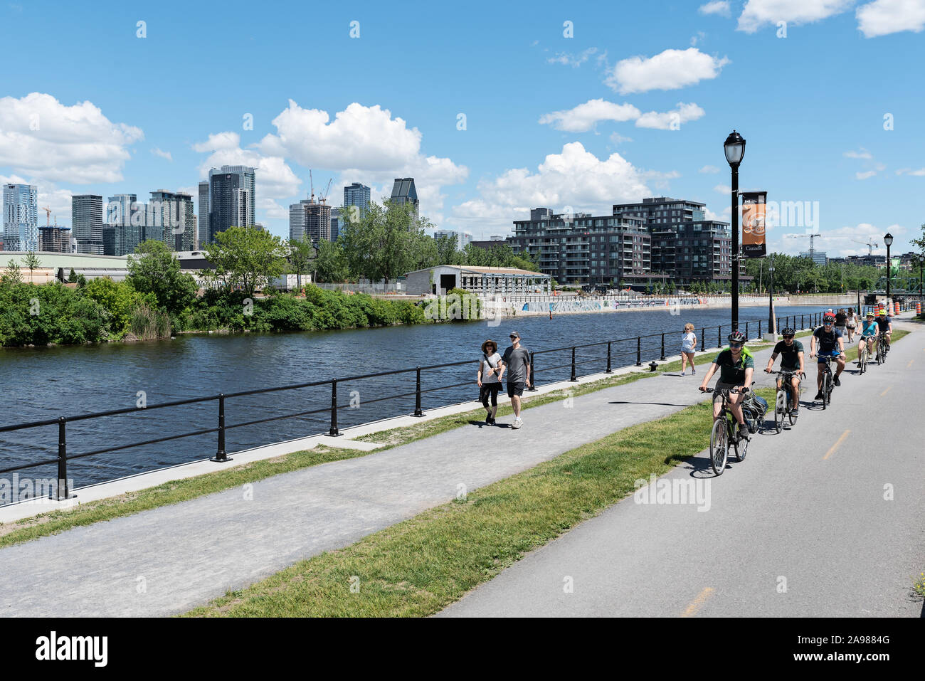 Canal de Lachine, Griffintown, Montréal, Québec, Canada Banque D'Images