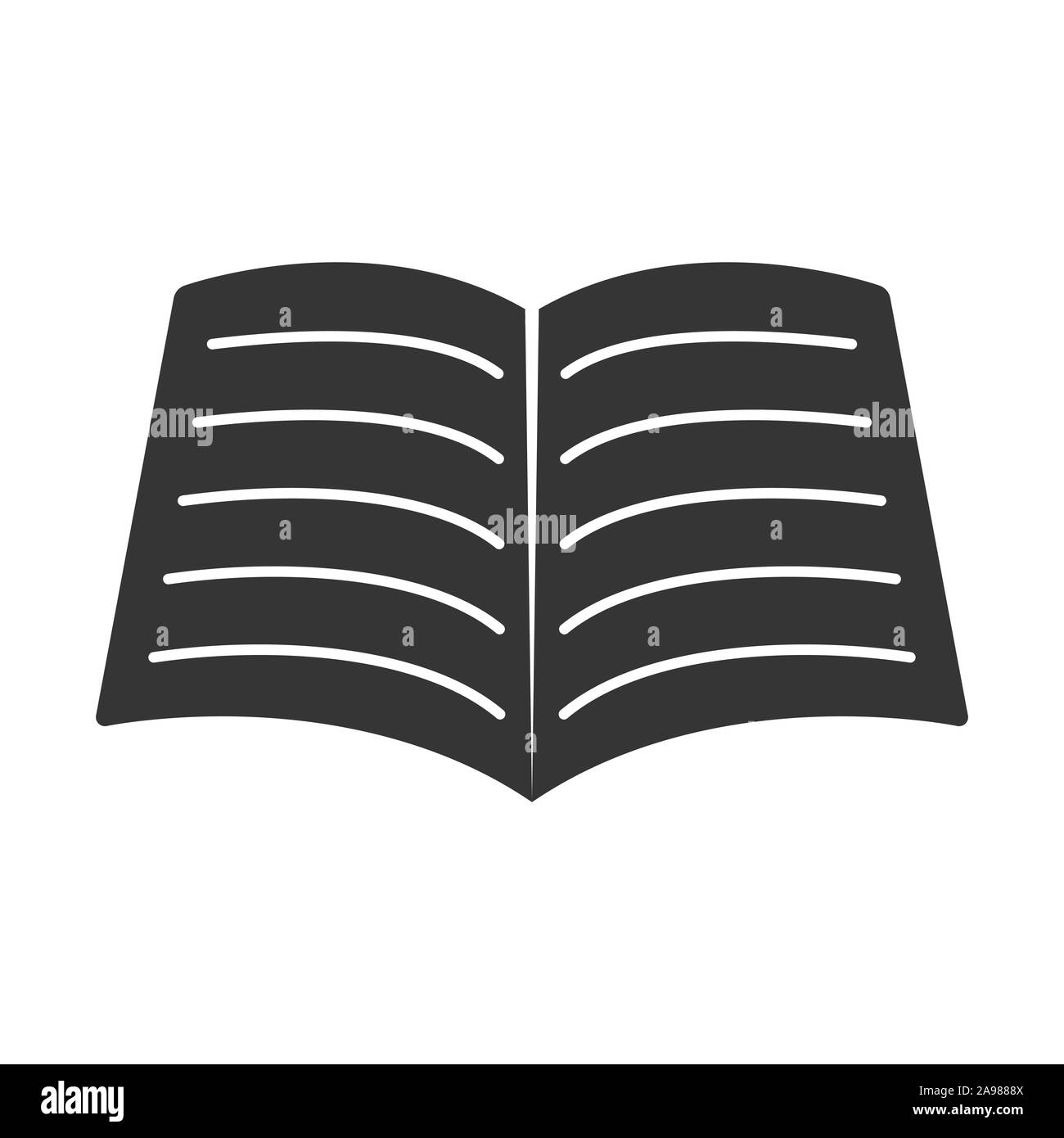 Icône vecteur livre. L'icône de livre sur un fond blanc. Livre noir en style plat Illustration de Vecteur