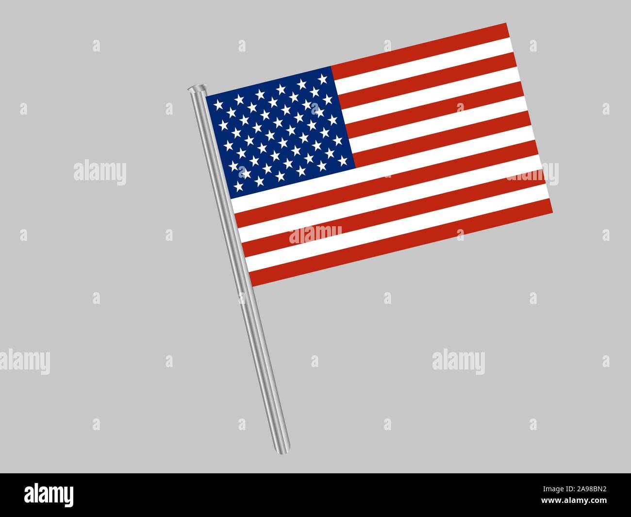 Beau drapeau national des États-Unis d'Amérique, couleurs d'origine et de proportion. Pays d'une grande liberté, beautifol nation. Vecteur simplement illustrati Illustration de Vecteur