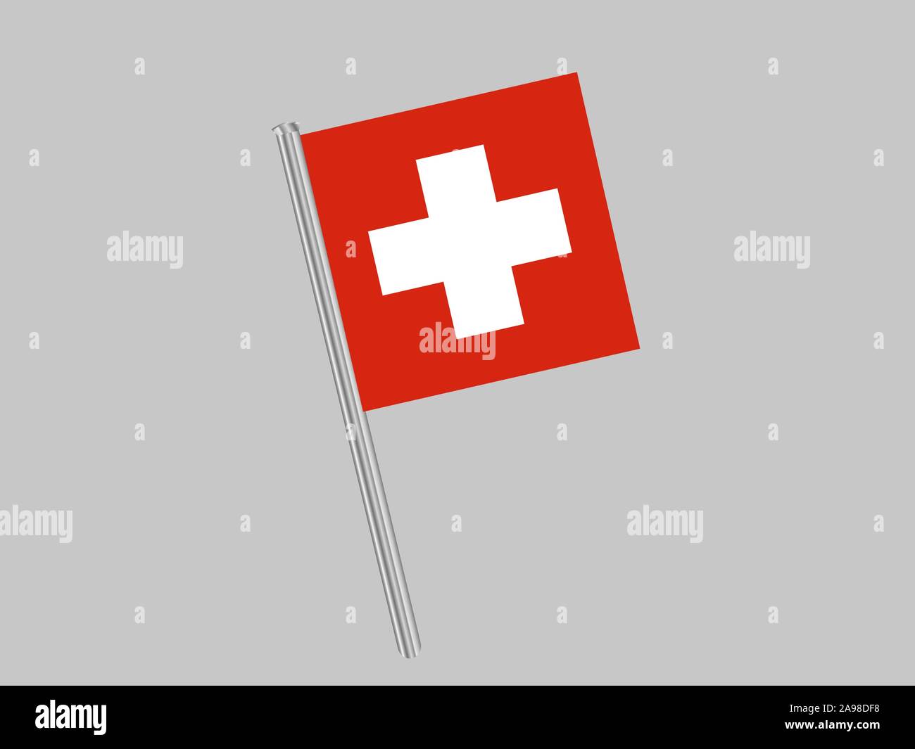 Beau drapeau national de la Confédération suisse, de savoir que la Suisse. Les couleurs d'origine et de proportion. Vector illustration eps10 tout simplement, en provenance de pays Illustration de Vecteur