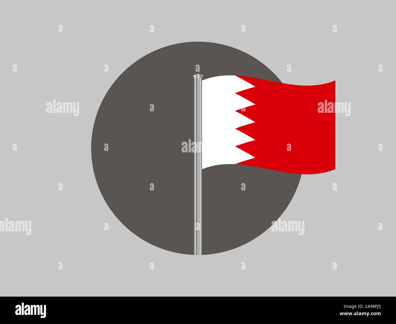 Drapeau national du Royaume de Bahreïn. couleurs d'origine et de proportion. Illustration vectorielle, simplement, en provenance de pays. Illustration de Vecteur