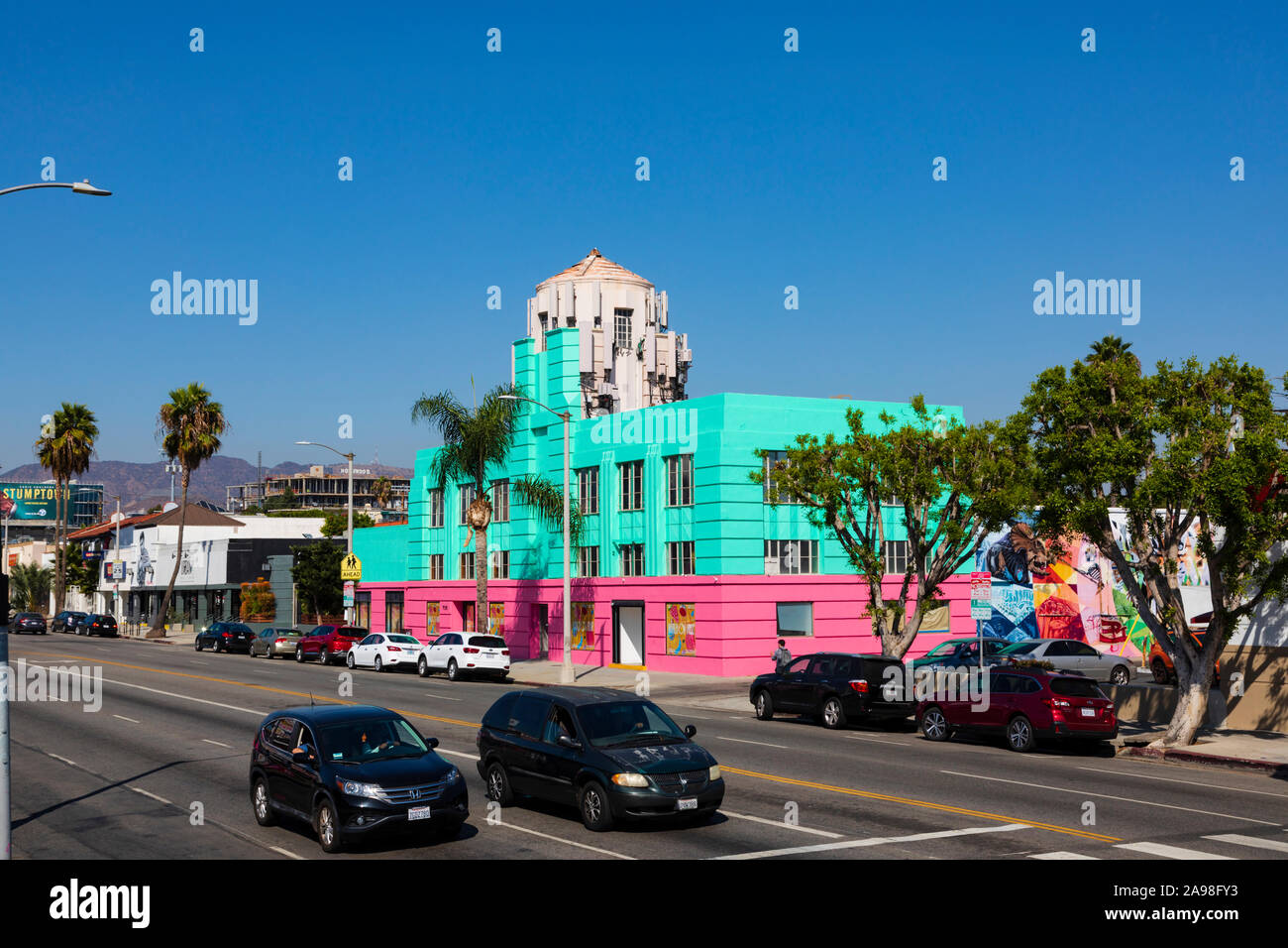 Monde des fruits, 716 North La Brea Avenue, Los Angeles, Californie, États-Unis d'Amérique. USA Banque D'Images