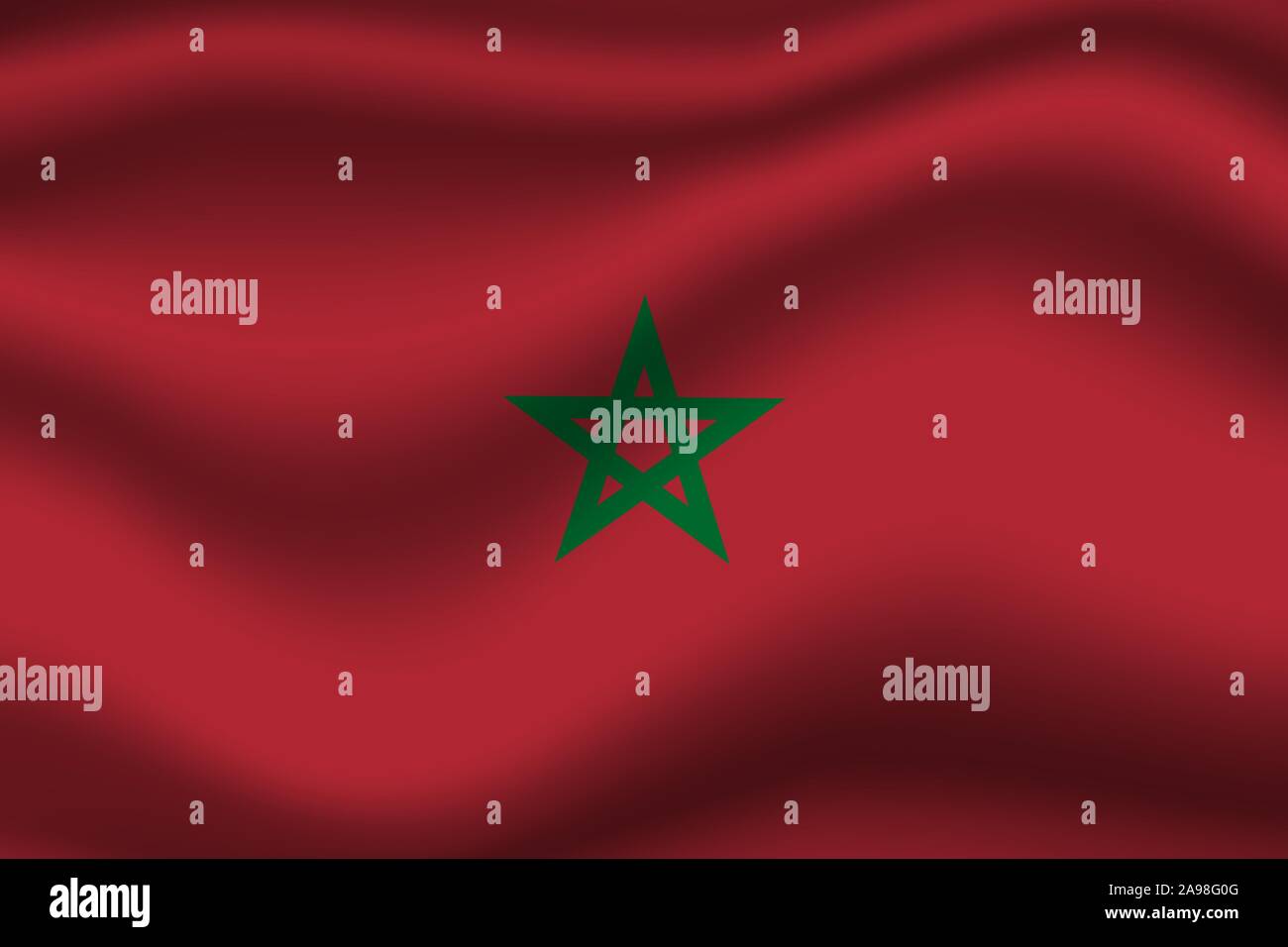 Drapeau national du Royaume du Maroc. Les couleurs d'origine et de proportion. Vector illustration eps10 simplement, en provenance de pays. Illustration de Vecteur