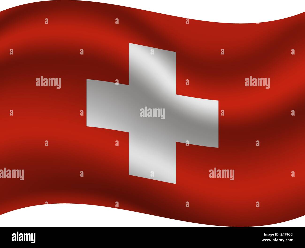 Beau drapeau national de la Confédération suisse, de savoir que la Suisse. Les couleurs d'origine et de proportion. Vector illustration eps10 tout simplement, en provenance de pays Illustration de Vecteur