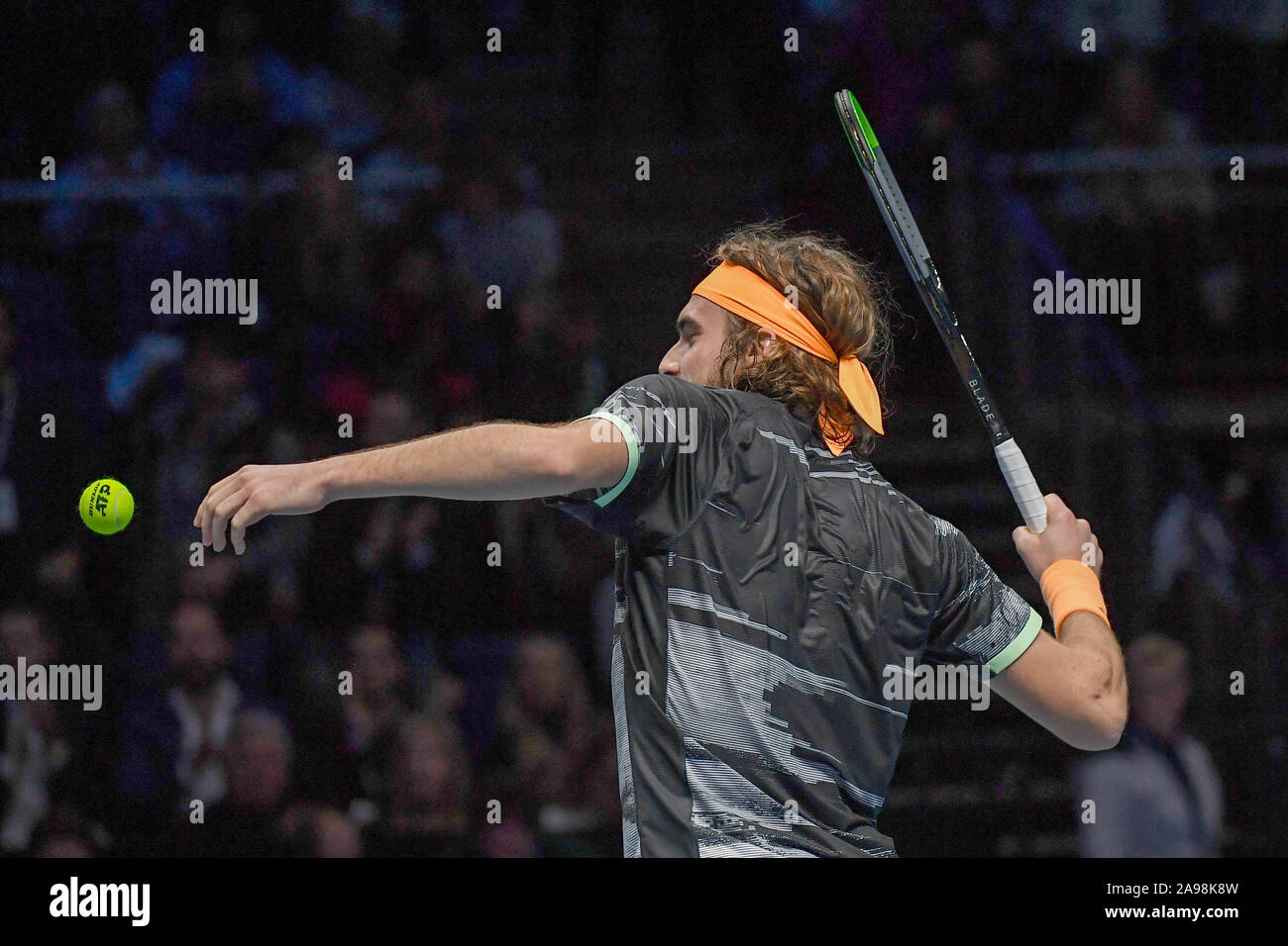 Londres, Royaume-Uni, 13 Nov 2019, stefanos tsitsipas ,le gre, lors de l'ATP Nitto STEFANOS TSITSIPAS Final Vs ALEXANDER ZVEREV - Internationaux de Tennis - Crédit : LPS/Roberto Zanettin/Alamy Live News Banque D'Images