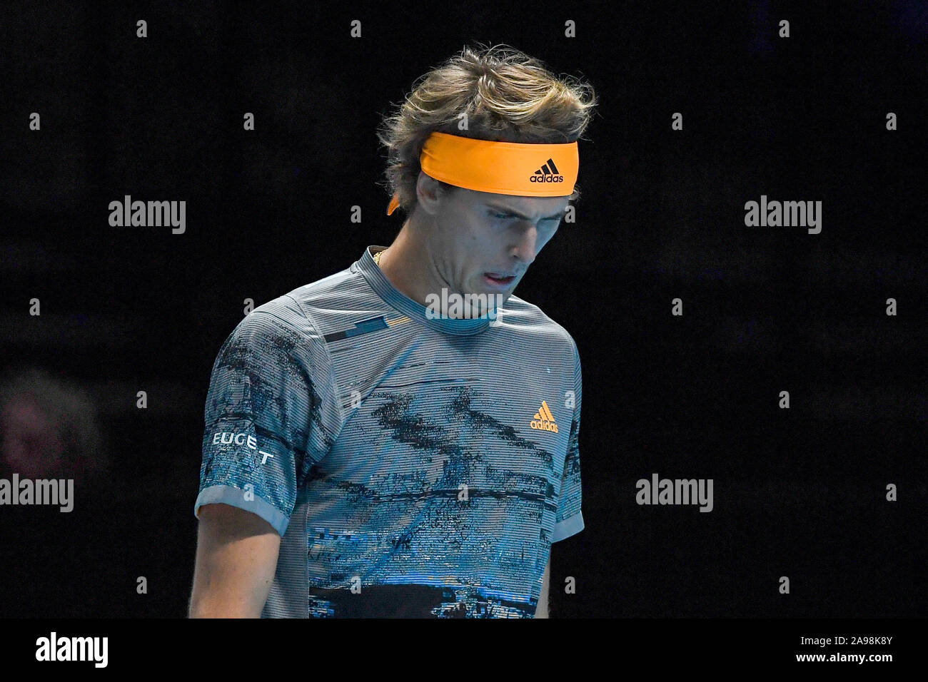 Londres, Royaume-Uni, 13 Nov 2019, Alexander zverev, ger, lors de l'ATP Nitto STEFANOS TSITSIPAS Final Vs ALEXANDER ZVEREV - Internationaux de Tennis - Crédit : LPS/Roberto Zanettin/Alamy Live News Banque D'Images