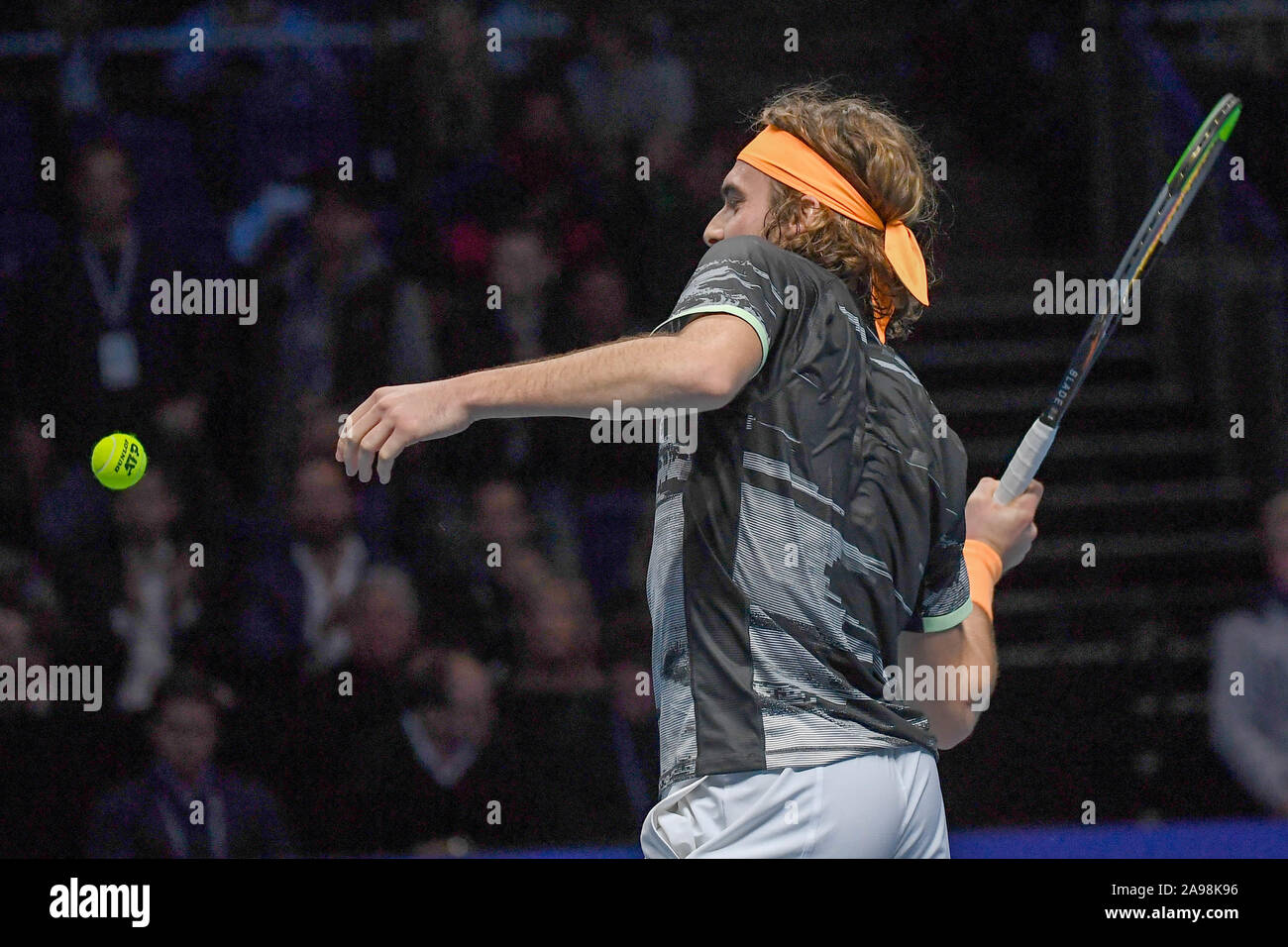 Londres, Royaume-Uni, 13 Nov 2019, stefanos tsitsipas ,le gre, lors de l'ATP Nitto STEFANOS TSITSIPAS Final Vs ALEXANDER ZVEREV - Internationaux de Tennis - Crédit : LPS/Roberto Zanettin/Alamy Live News Banque D'Images