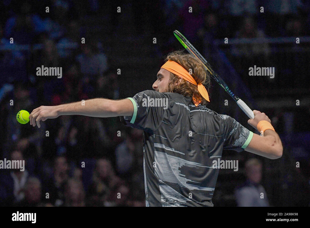 Londres, Royaume-Uni, 13 Nov 2019, stefanos tsitsipas ,le gre, lors de l'ATP Nitto STEFANOS TSITSIPAS Final Vs ALEXANDER ZVEREV - Internationaux de Tennis - Crédit : LPS/Roberto Zanettin/Alamy Live News Banque D'Images