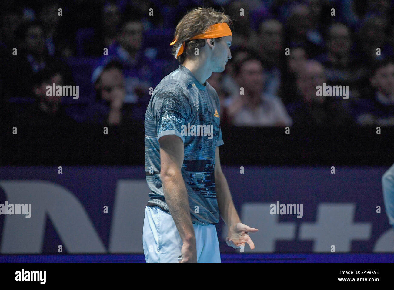 Londres, Royaume-Uni, 13 Nov 2019, Alexander zverev, ger, lors de l'ATP Nitto STEFANOS TSITSIPAS Final Vs ALEXANDER ZVEREV - Internationaux de Tennis - Crédit : LPS/Roberto Zanettin/Alamy Live News Banque D'Images