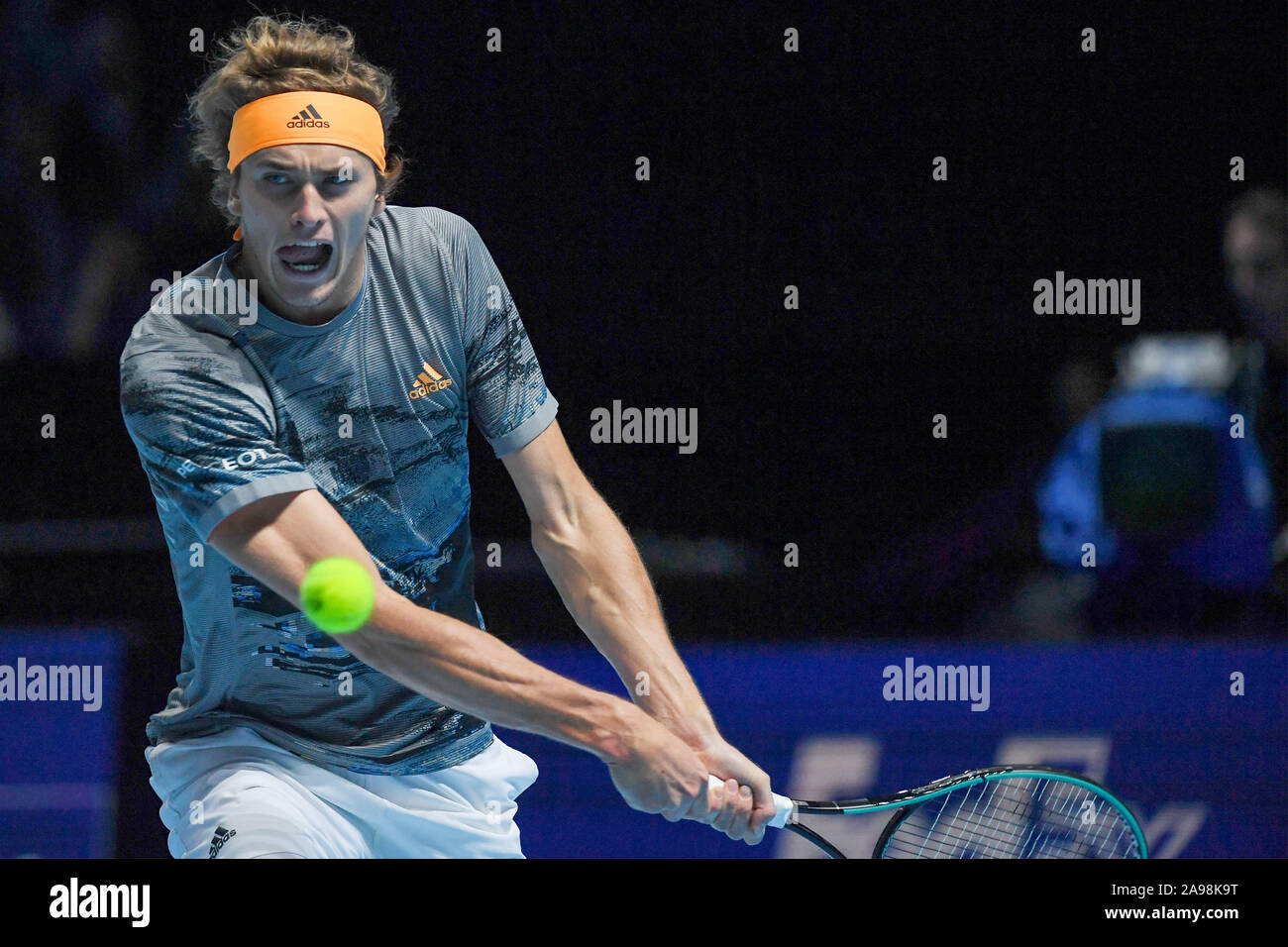 Londres, Royaume-Uni, 13 Nov 2019, Alexander zverev, ger, lors de l'ATP Nitto STEFANOS TSITSIPAS Final Vs ALEXANDER ZVEREV - Internationaux de Tennis - Crédit : LPS/Roberto Zanettin/Alamy Live News Banque D'Images