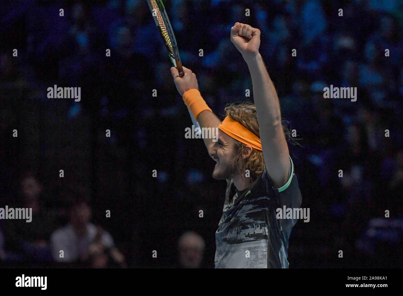 Londres, Royaume-Uni, 13 Nov 2019, stefanos tsitsipas ,le gre, lors de l'ATP Nitto STEFANOS TSITSIPAS Final Vs ALEXANDER ZVEREV - Internationaux de Tennis - Crédit : LPS/Roberto Zanettin/Alamy Live News Banque D'Images