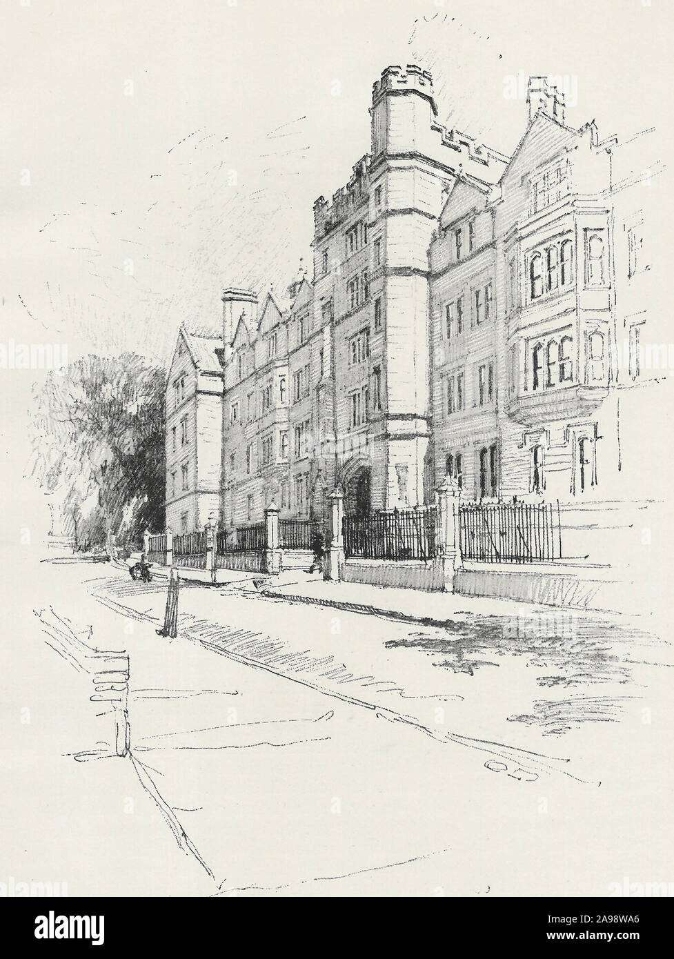 Le Vanderbilt dortoir scientifique, l'université de Yale, vers 1880 Banque D'Images