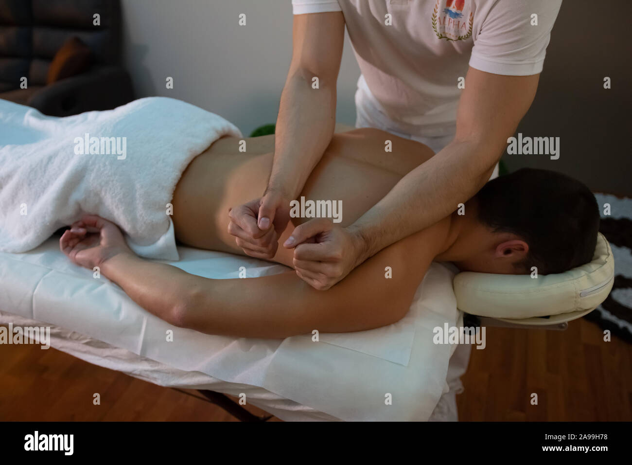 Le massage sportif 1 Banque D'Images
