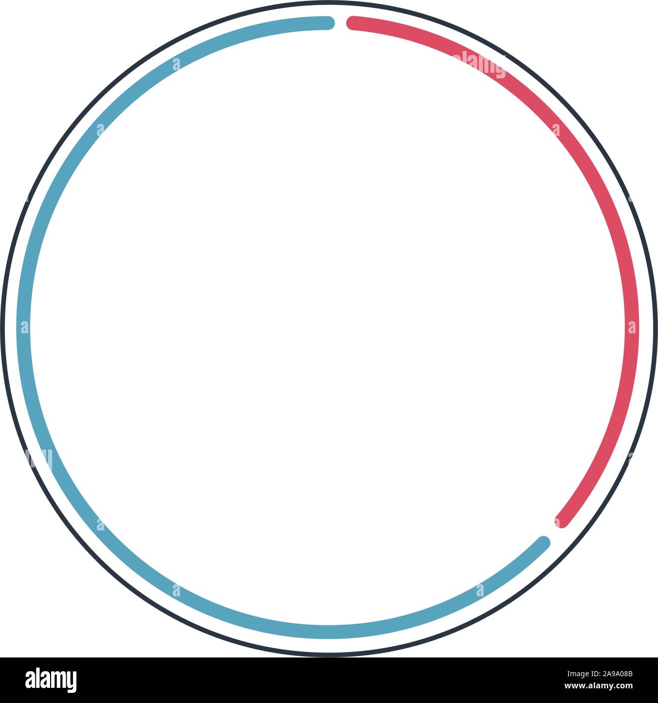 Cercle linéaire infographic template en style minimaliste, workflow ou diagramme de processus, d'illustration vectorielle Stock isolé sur fond blanc. Illustration de Vecteur