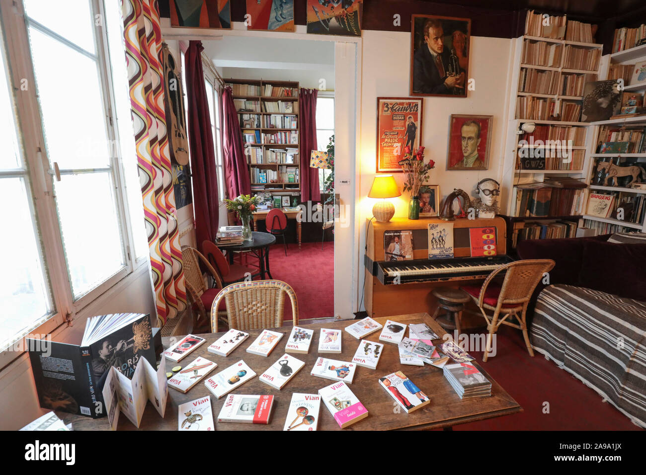 BORIS VIAN, APPARTEMENT À PARIS Banque D'Images