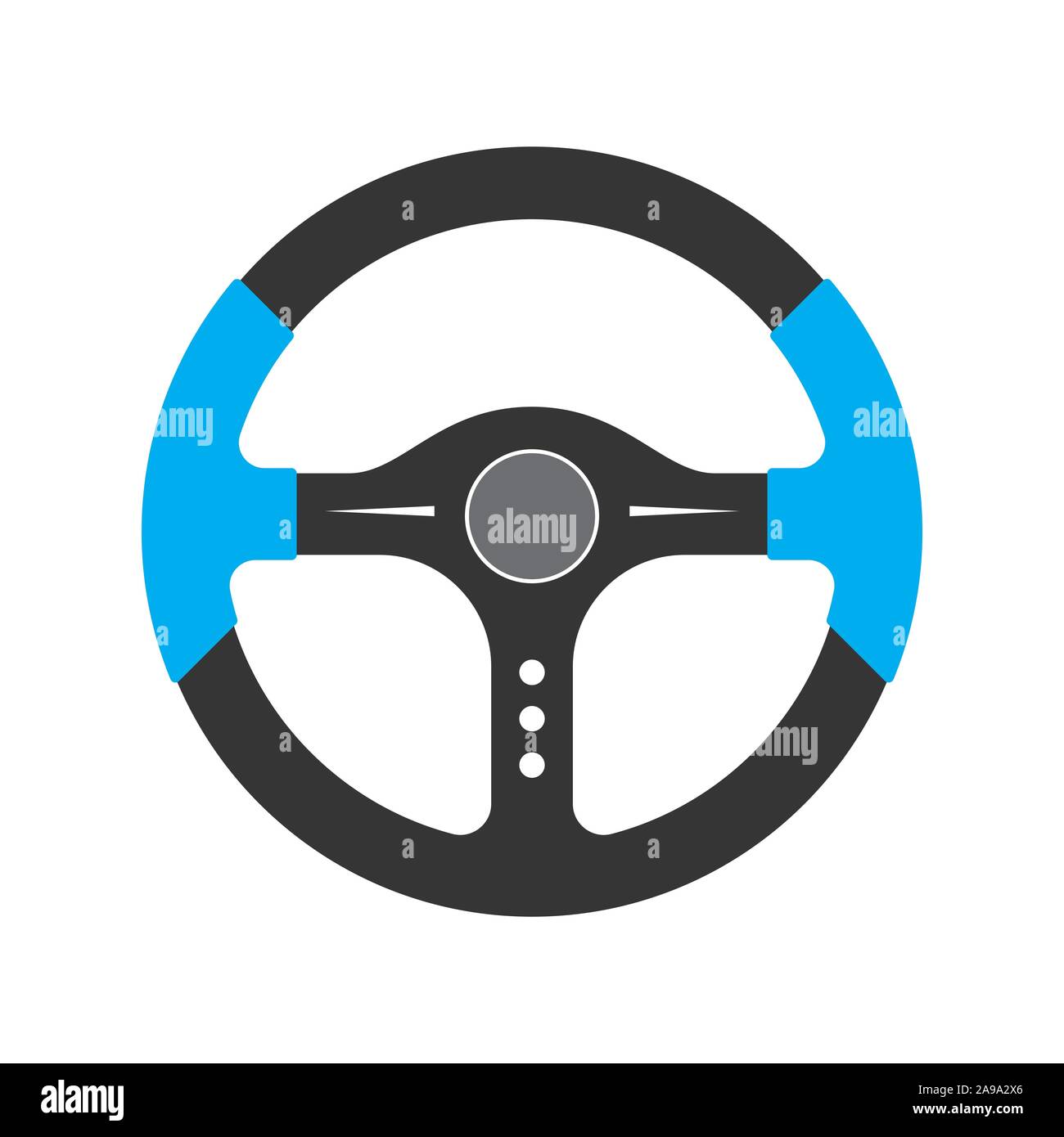 L'icône du volant - vecteur. Volant de voiture en télévision style. Isolées du volant. Illustration de Vecteur