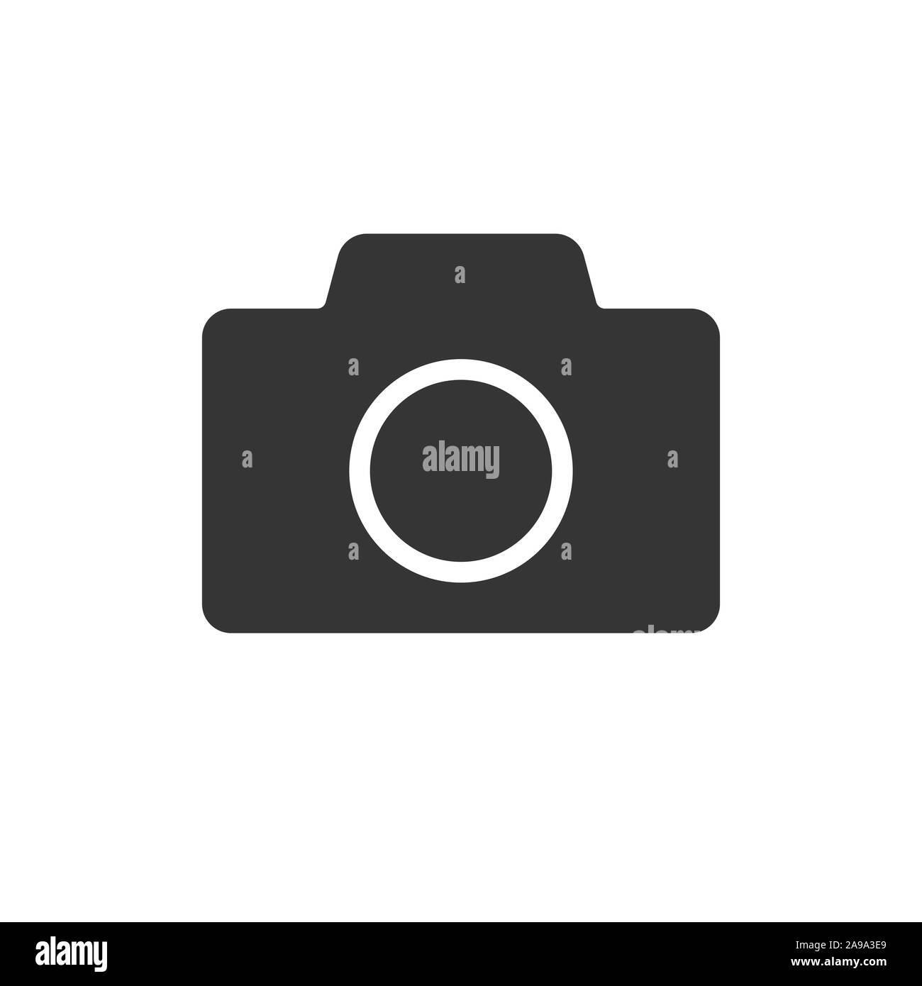 L'icône Appareil photo - vecteur. Icône d'appareil photo noir. Icône de l'appareil photo dans Photo modèle plat, isolé. Illustration de Vecteur