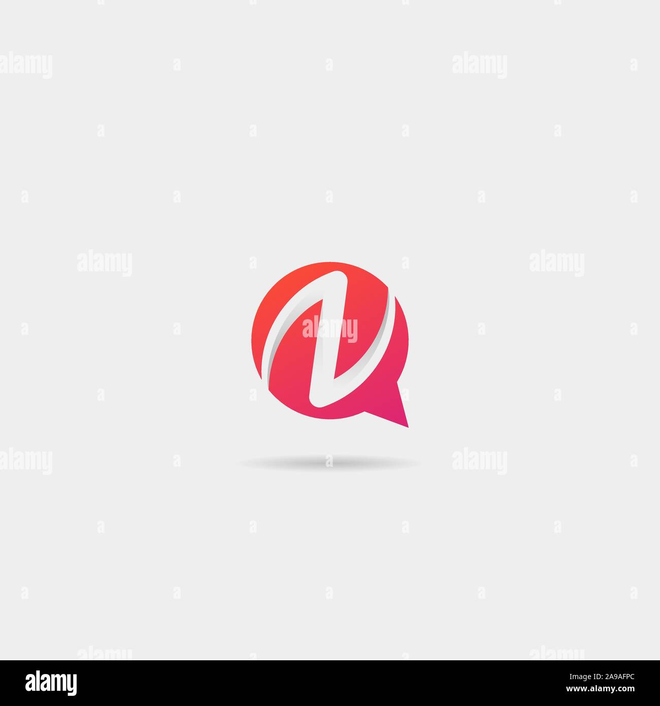 Lettre N Chat Modèle Logo Design Vectoriel Illustration de Vecteur