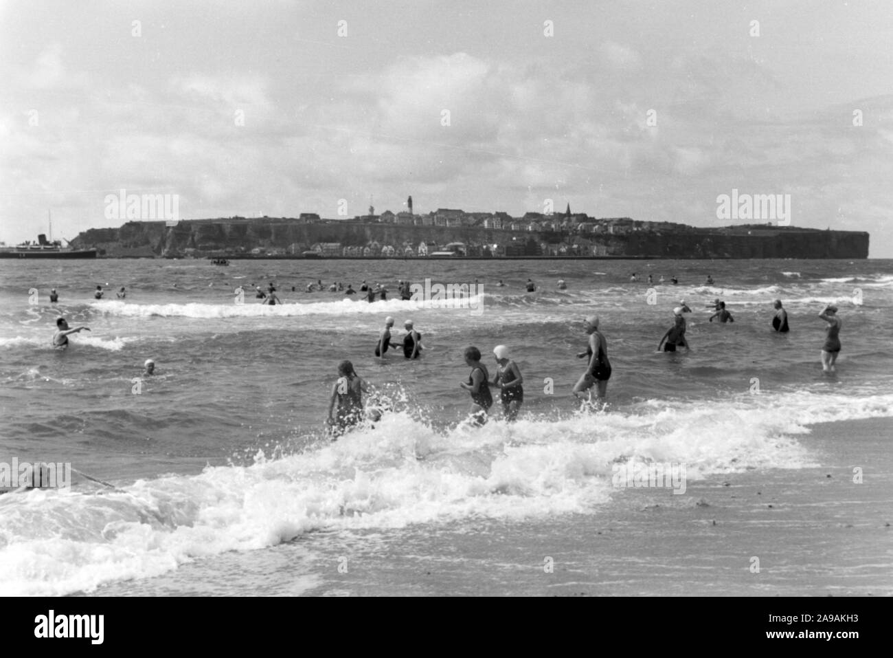Un voyage à l'île de Helgoland, Allemagne 1930. Banque D'Images