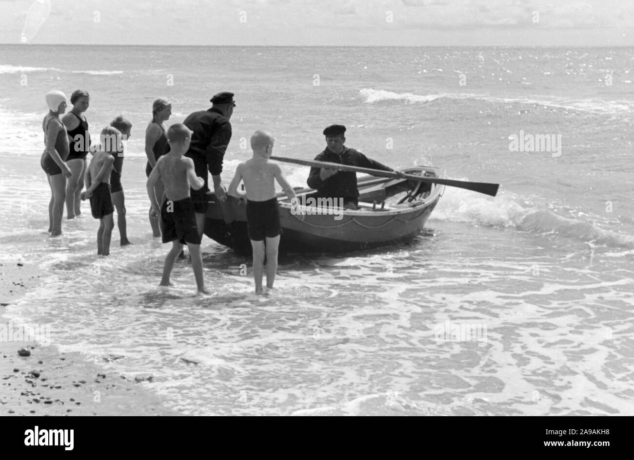 Un voyage à l'île de Helgoland, Allemagne 1930. Banque D'Images