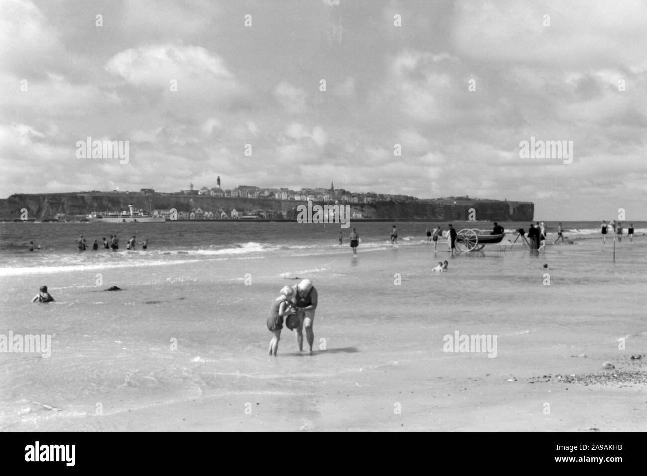 Un voyage à l'île de Helgoland, Allemagne 1930. Banque D'Images