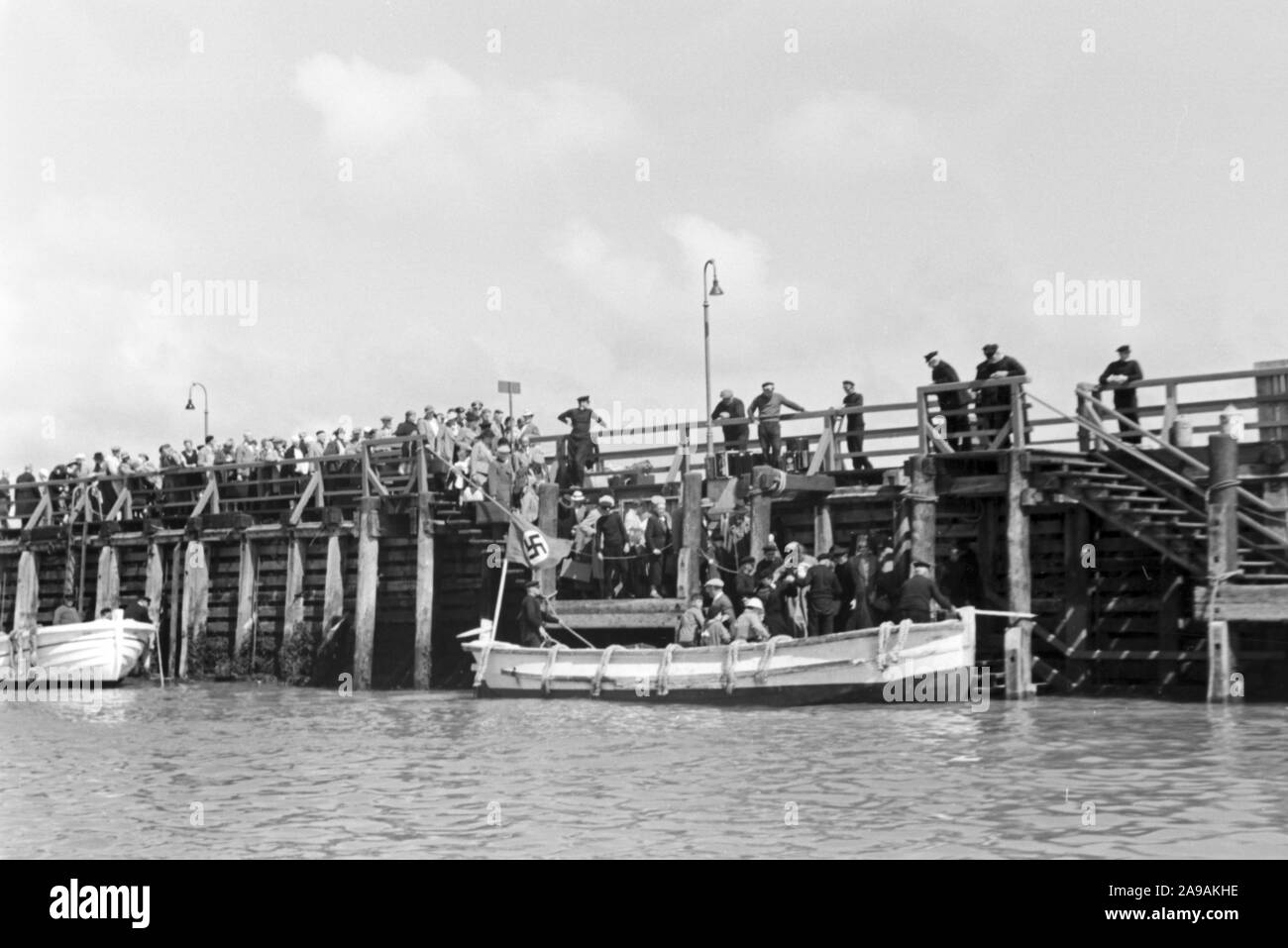 Un voyage à l'île de Helgoland, Allemagne 1930. Banque D'Images