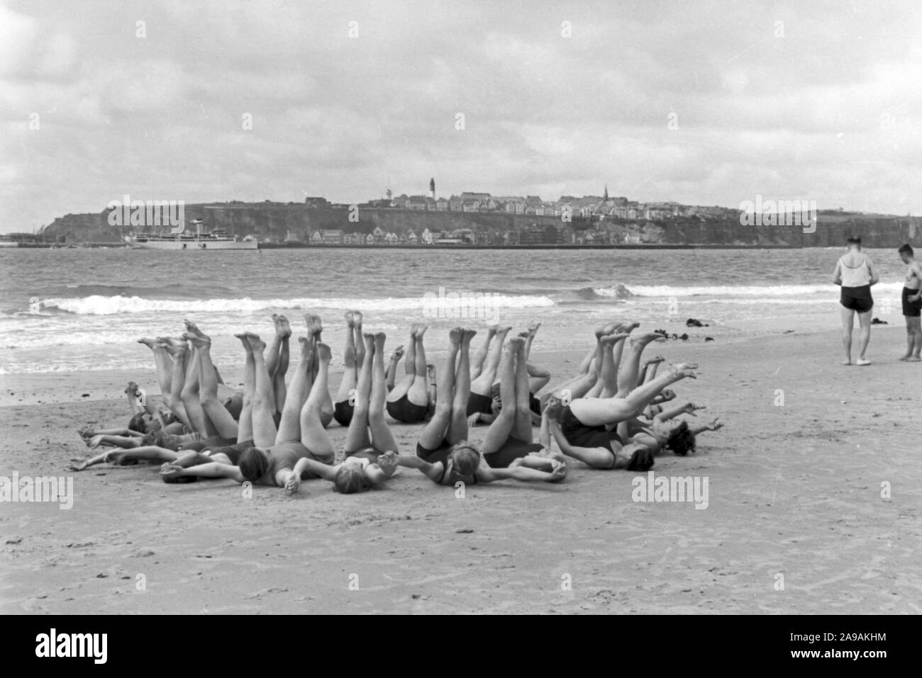 Un voyage à l'île de Helgoland, Allemagne 1930. Banque D'Images