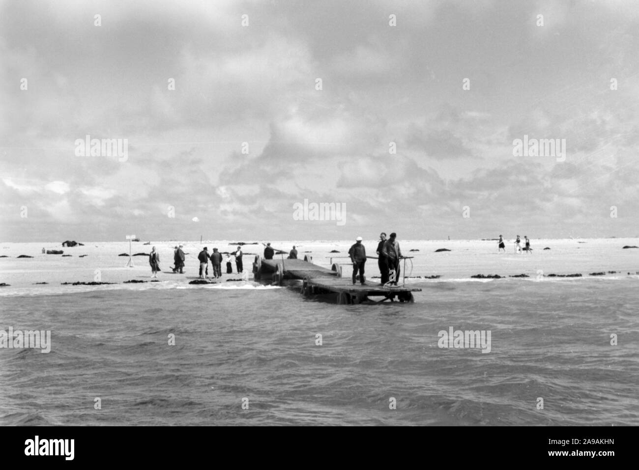 Un voyage à l'île de Helgoland, Allemagne 1930. Banque D'Images