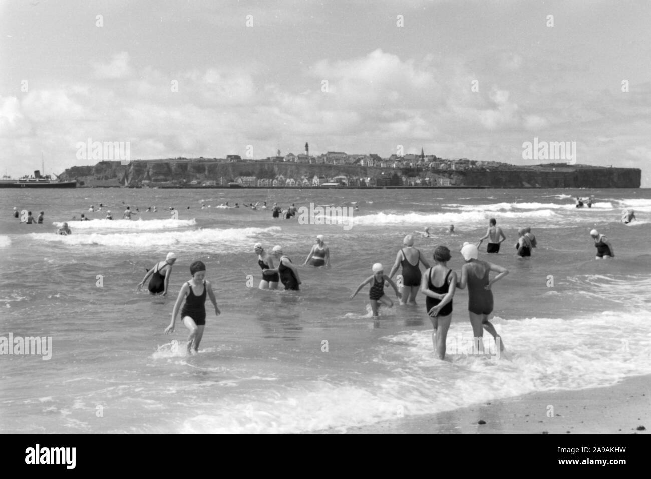Un voyage à l'île de Helgoland, Allemagne 1930. Banque D'Images