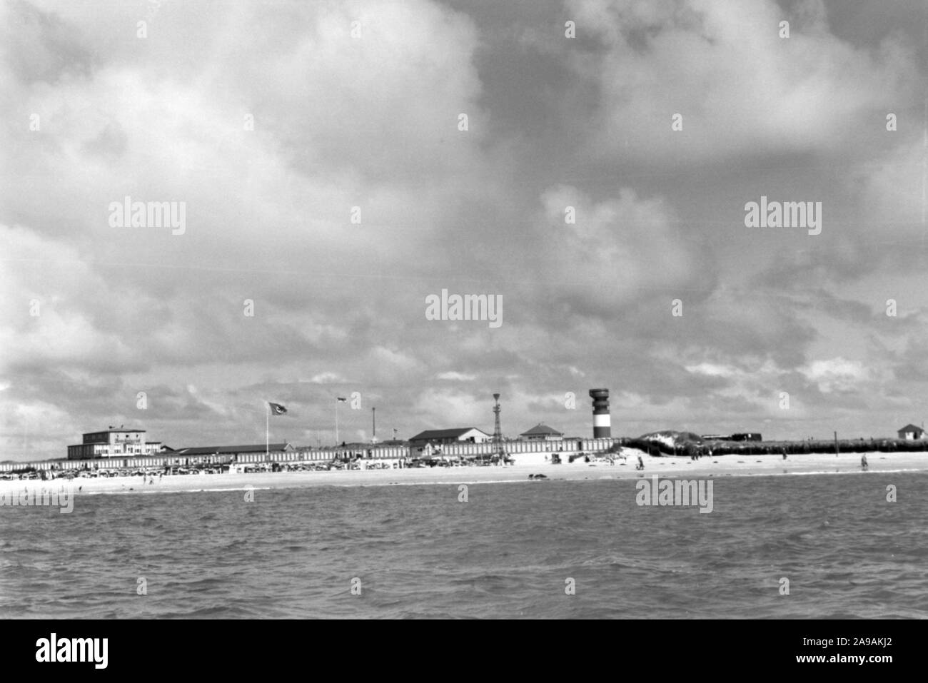 Un voyage à l'île de Helgoland, Allemagne 1930. Banque D'Images