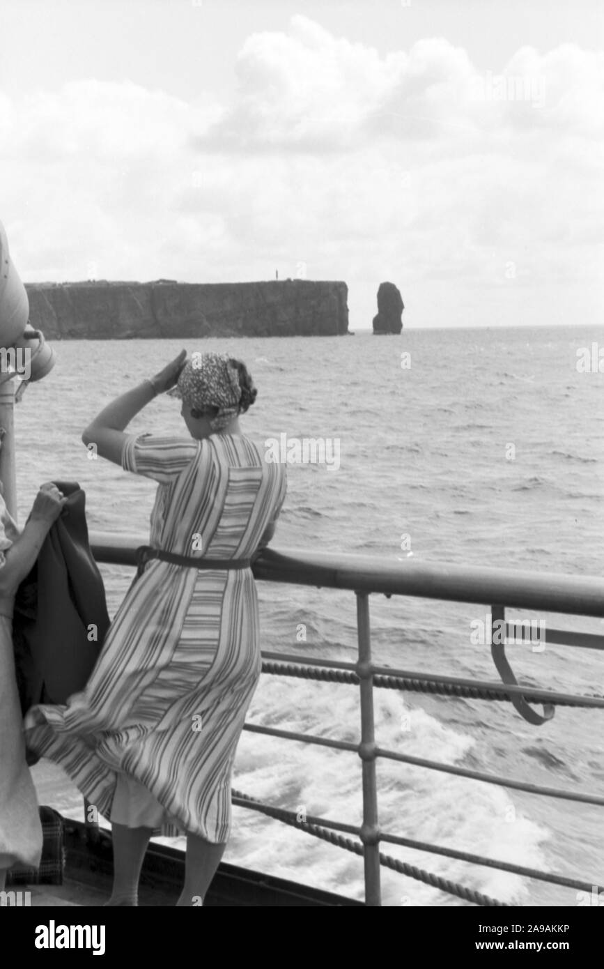 Un voyage à l'île de Helgoland, Allemagne 1930. Banque D'Images