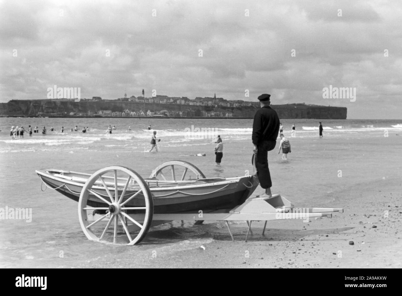 Un voyage à l'île de Helgoland, Allemagne 1930. Banque D'Images