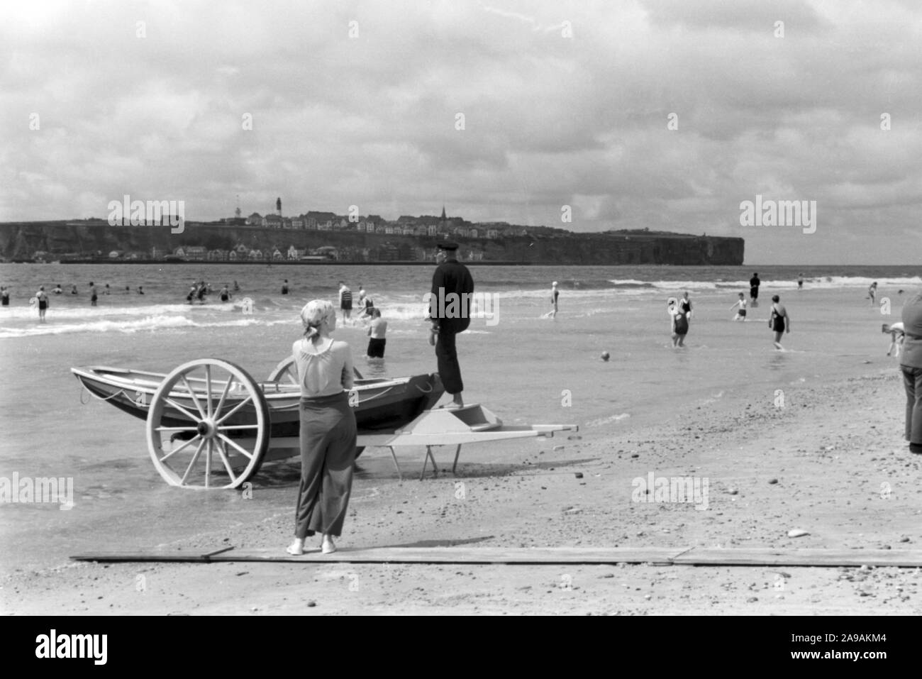 Un voyage à l'île de Helgoland, Allemagne 1930. Banque D'Images
